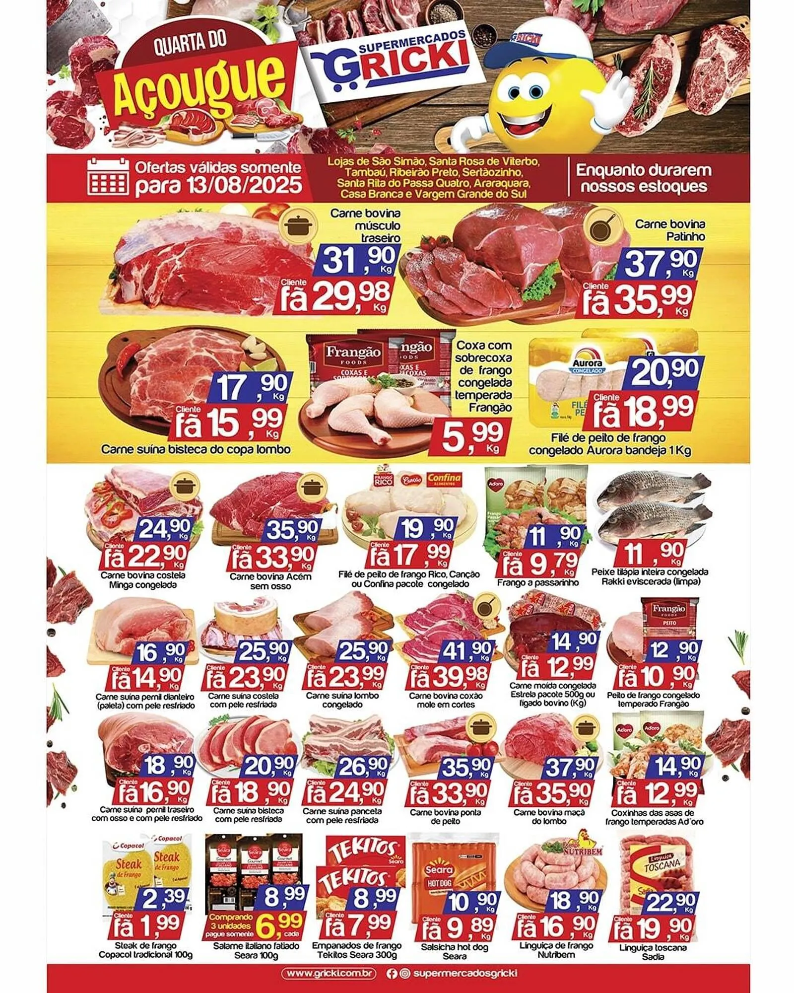 Encarte de Catálogo Supermercados Gricki 12 de agosto até 13 de agosto 2025 - Pagina 1