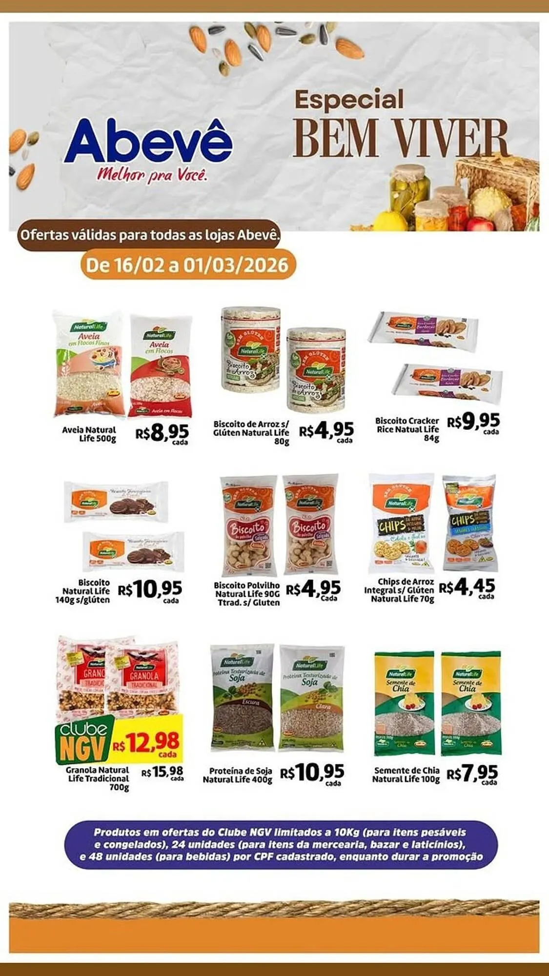 Encarte de Catálogo Abevê Supermercados 16 de fevereiro até 1 de março 2026 - Pagina 1