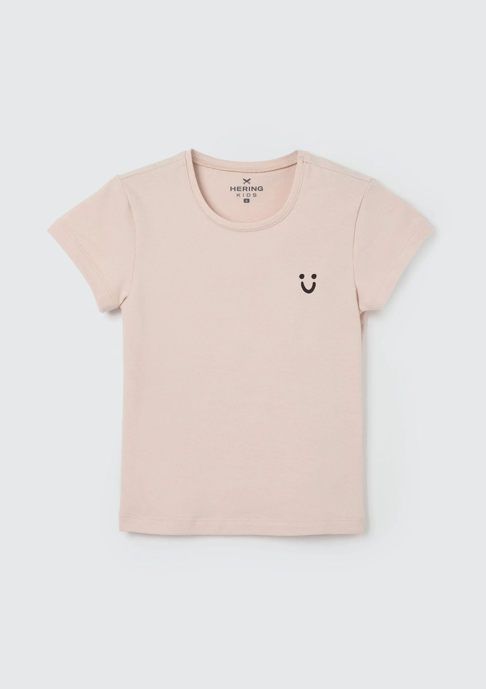 Blusa Básica Infantil Menina Toddler Manga Curta - Rosa