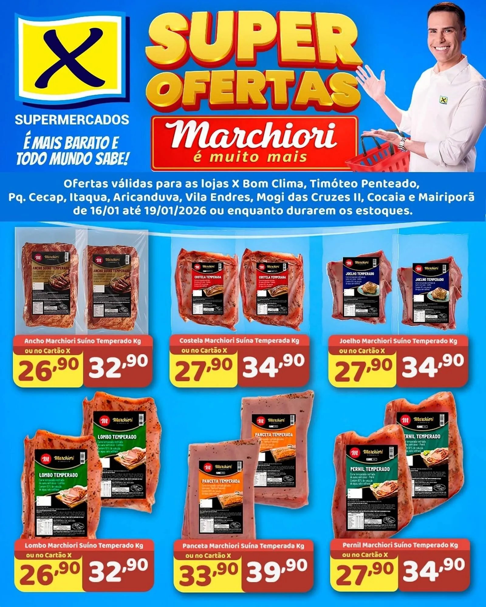Encarte de Folheto X Supermercados 16 de janeiro até 19 de janeiro 2026 - Pagina 1