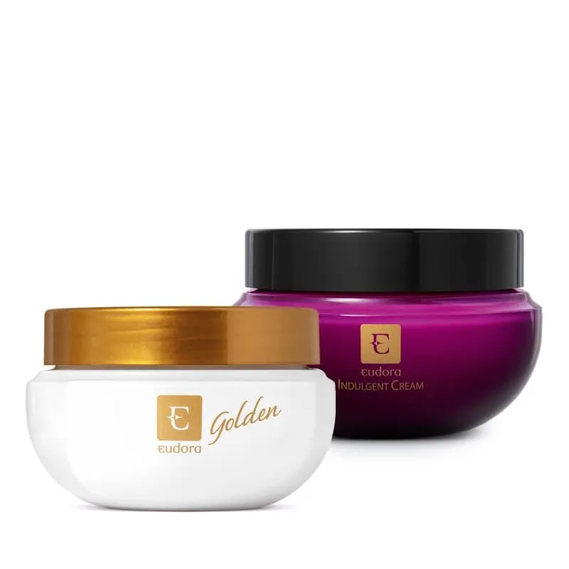 Combo Creme Hidratante Desodorante Corporal: Indulgent Cream 250g + Eudora Golden 250g