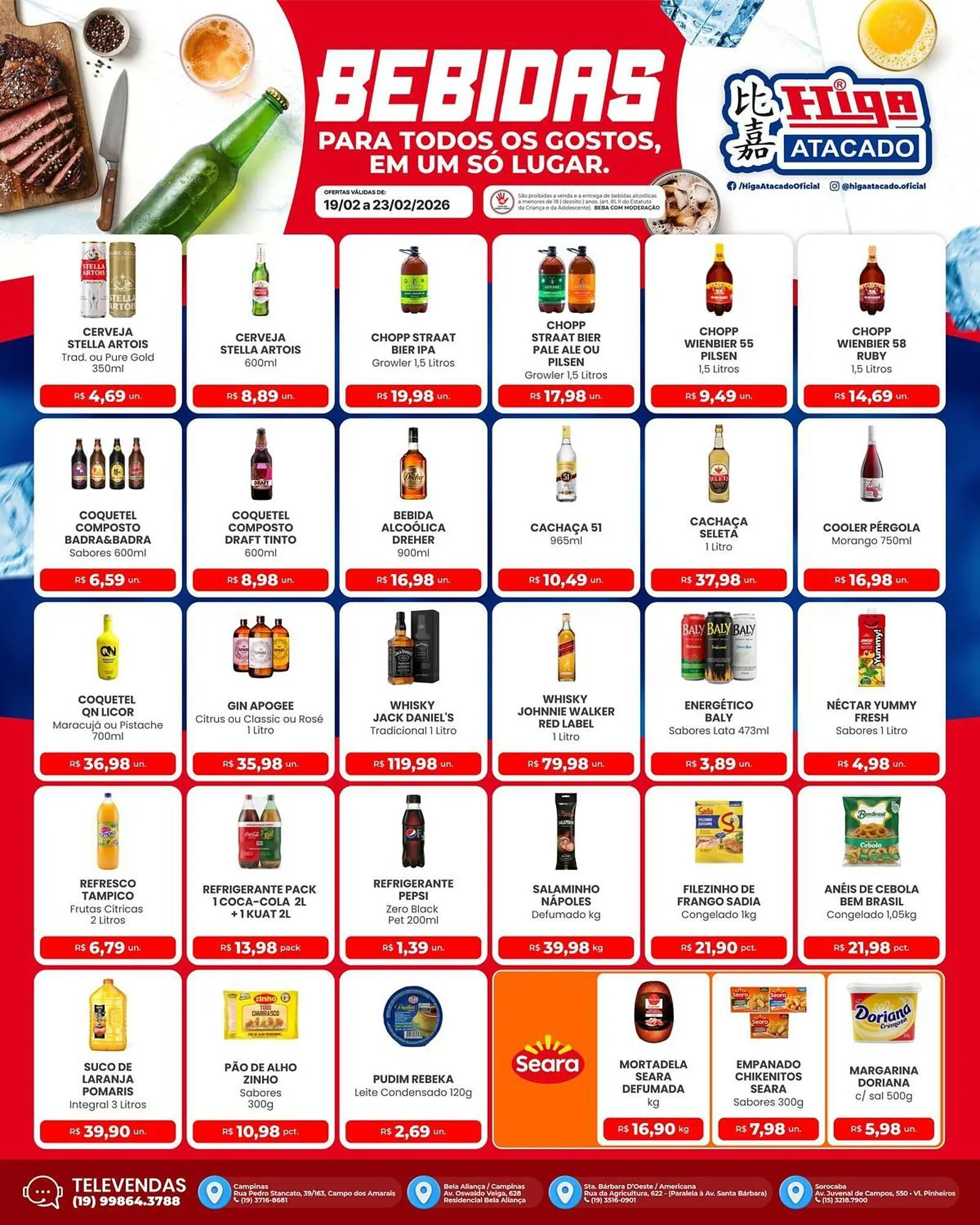 Encarte de Folheto Higa Atacado 19 de fevereiro até 23 de fevereiro 2026 - Pagina 3