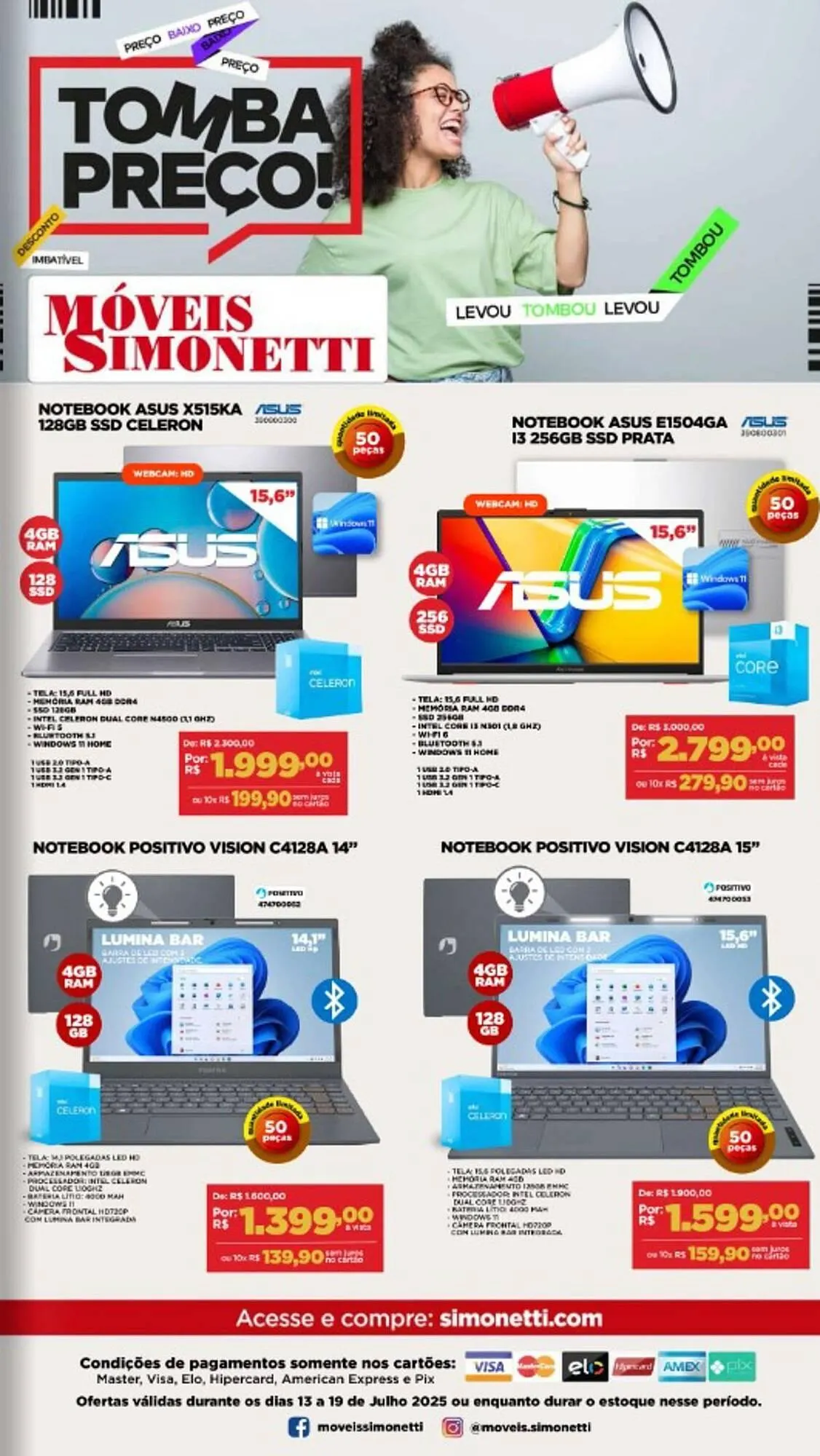 Encarte de Catálogo Móveis Simonetti 14 de julho até 19 de julho 2025 - Pagina 57