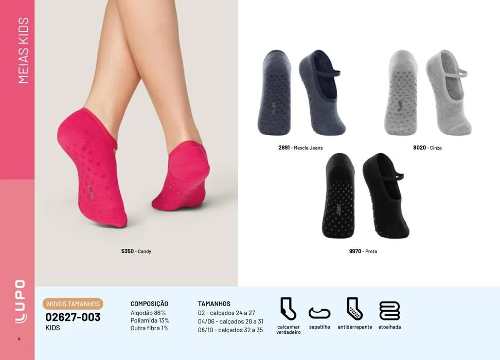 Encarte de Catálogo Meias Kids Verão 2023/24 28 de julho até 31 de dezembro 2024 - Pagina 4