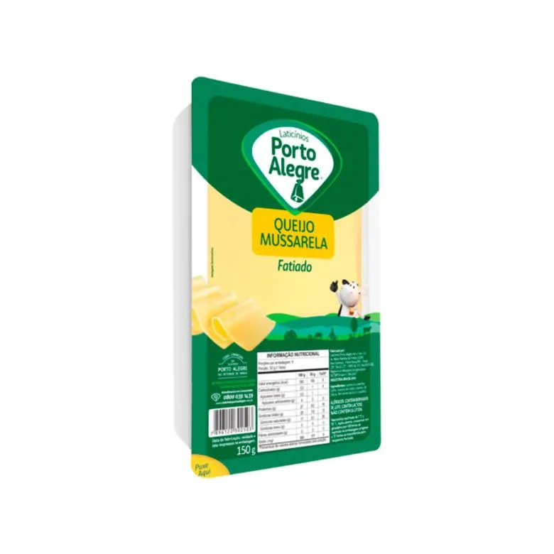 Queijo Mussarela Porto Alegre Fatiado 150g