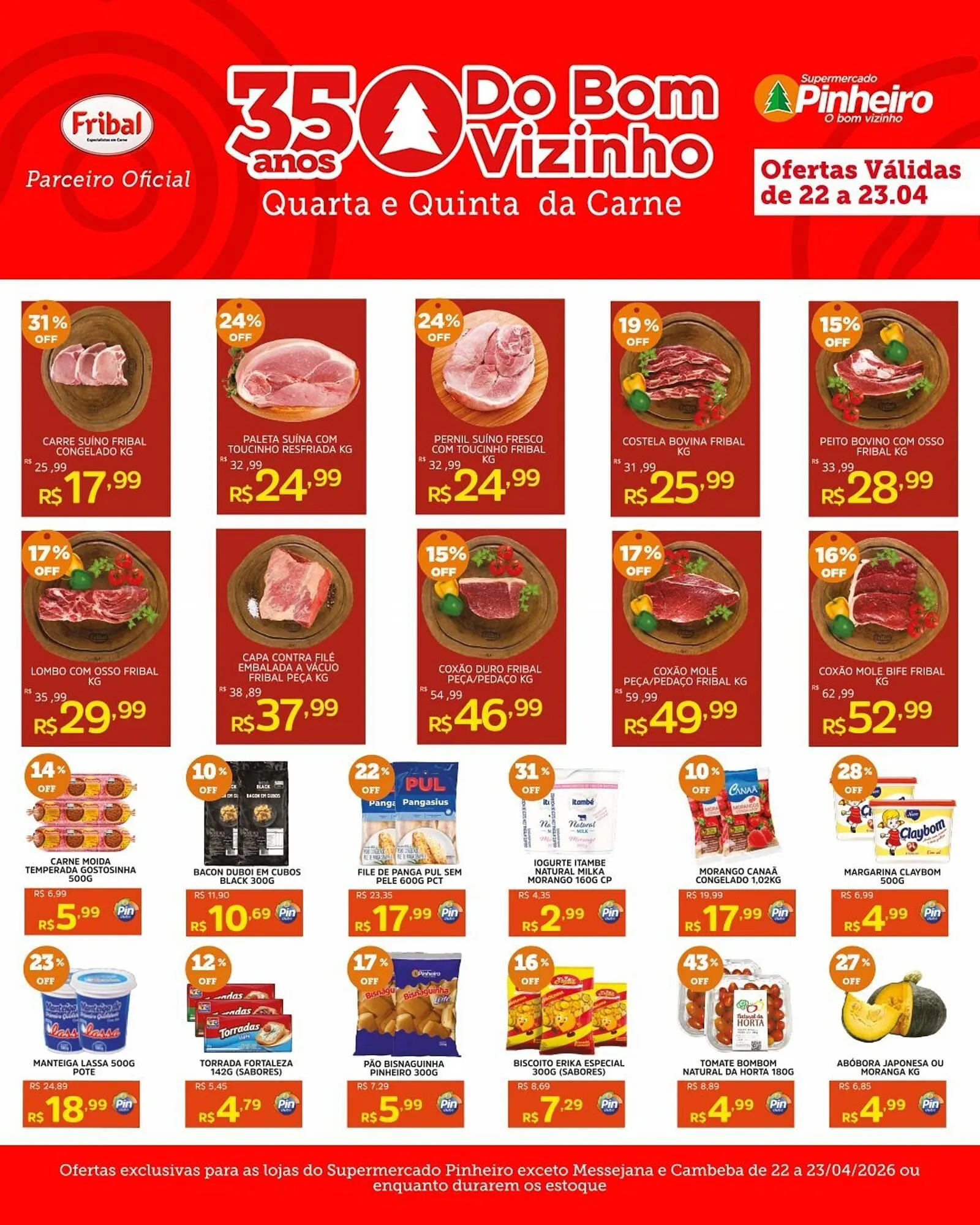 Encarte de Encarte Pinheiro Supermercado 22 de abril até 23 de abril 2026 - Pagina 2