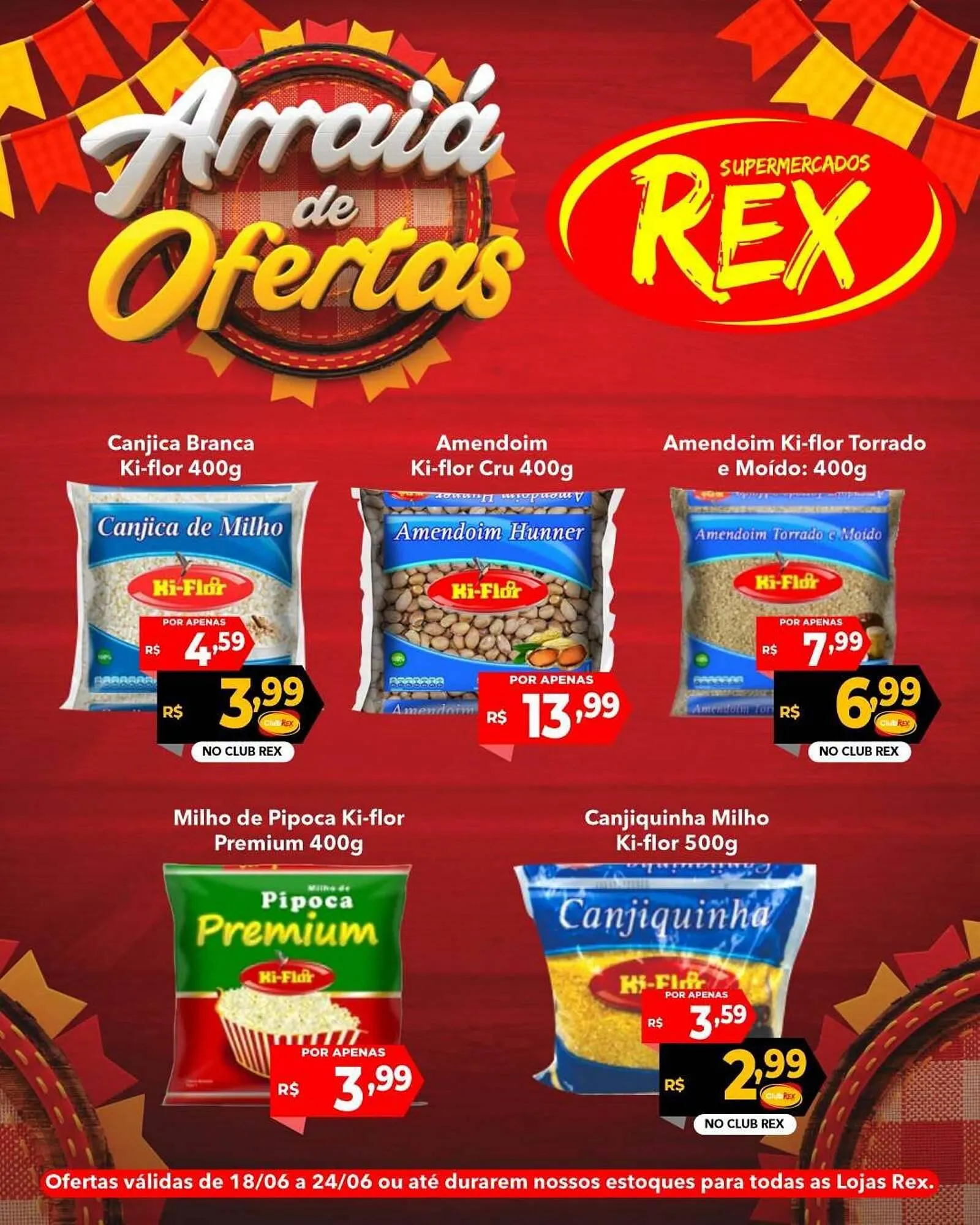 Encarte de Catálogo Supermercados Rex 18 de junho até 24 de junho 2026 - Pagina 1