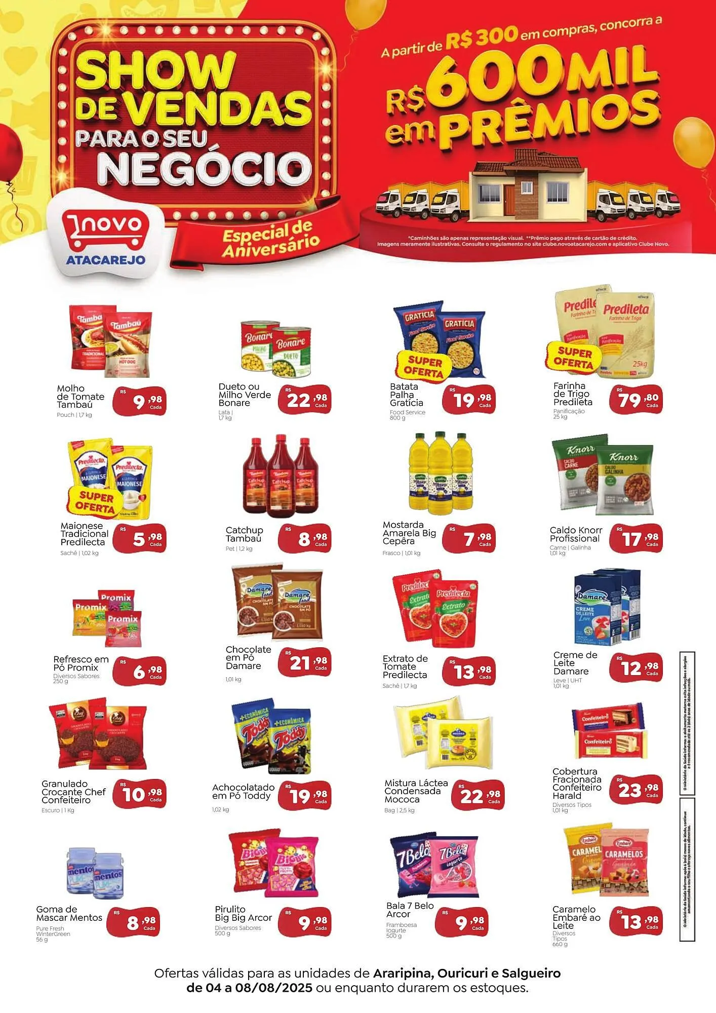 Encarte de Catálogo Novo Atacarejo 4 de agosto até 8 de agosto 2025 - Pagina 1