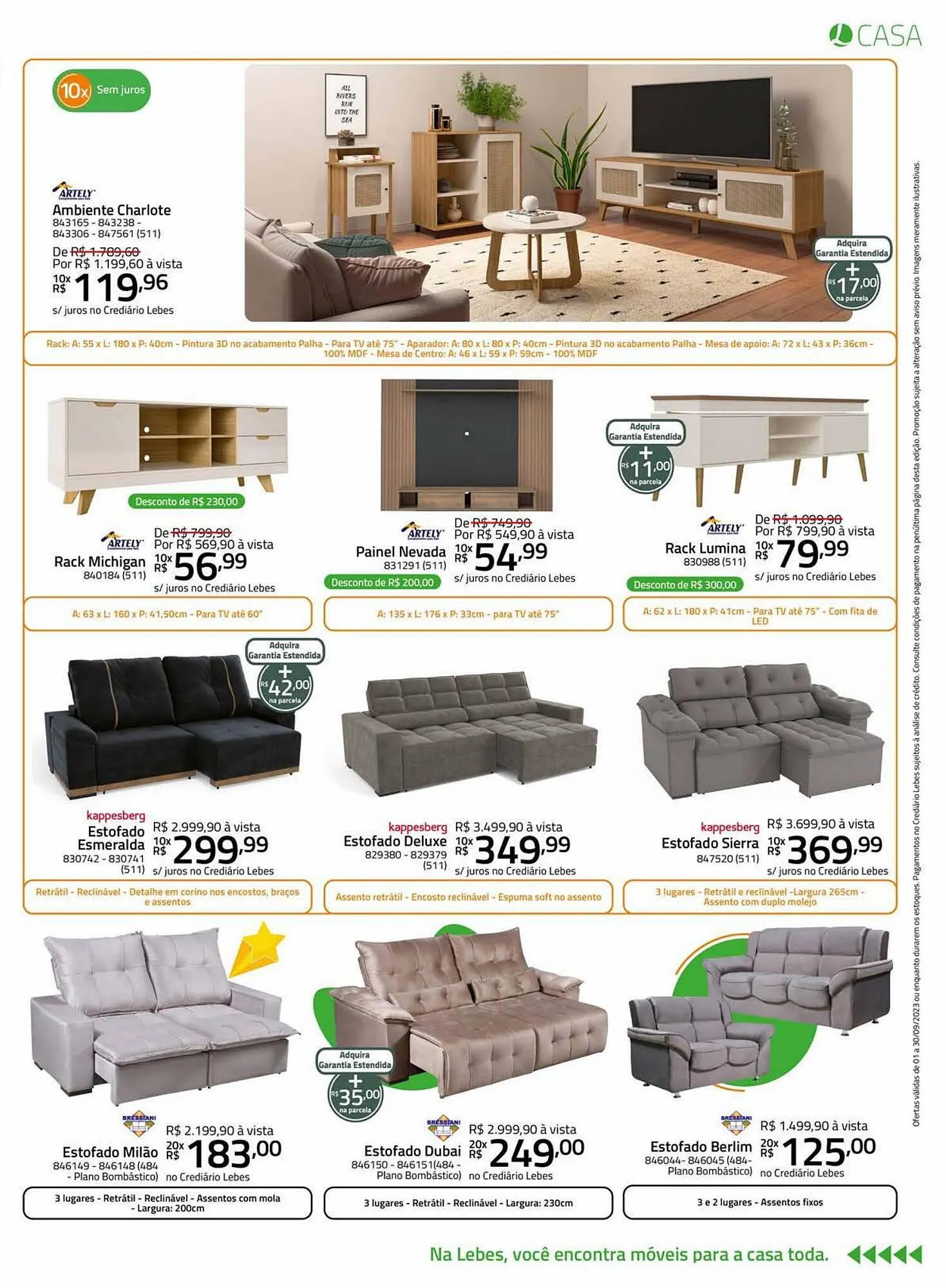 Encarte de Catálogo Lojas Lebes 1 de setembro até 30 de setembro 2023 - Pagina 15
