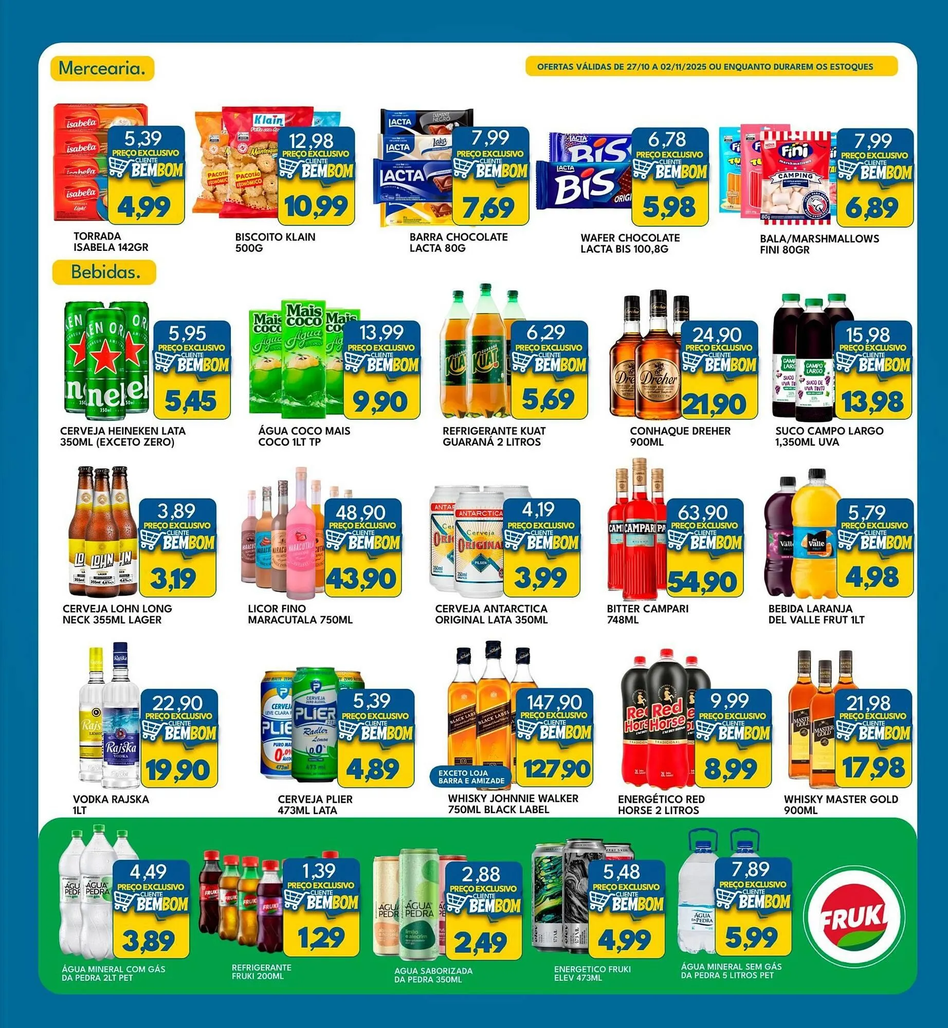 Encarte de Catálogo Rancho Bom Supermercados 27 de outubro até 2 de novembro 2025 - Pagina 3