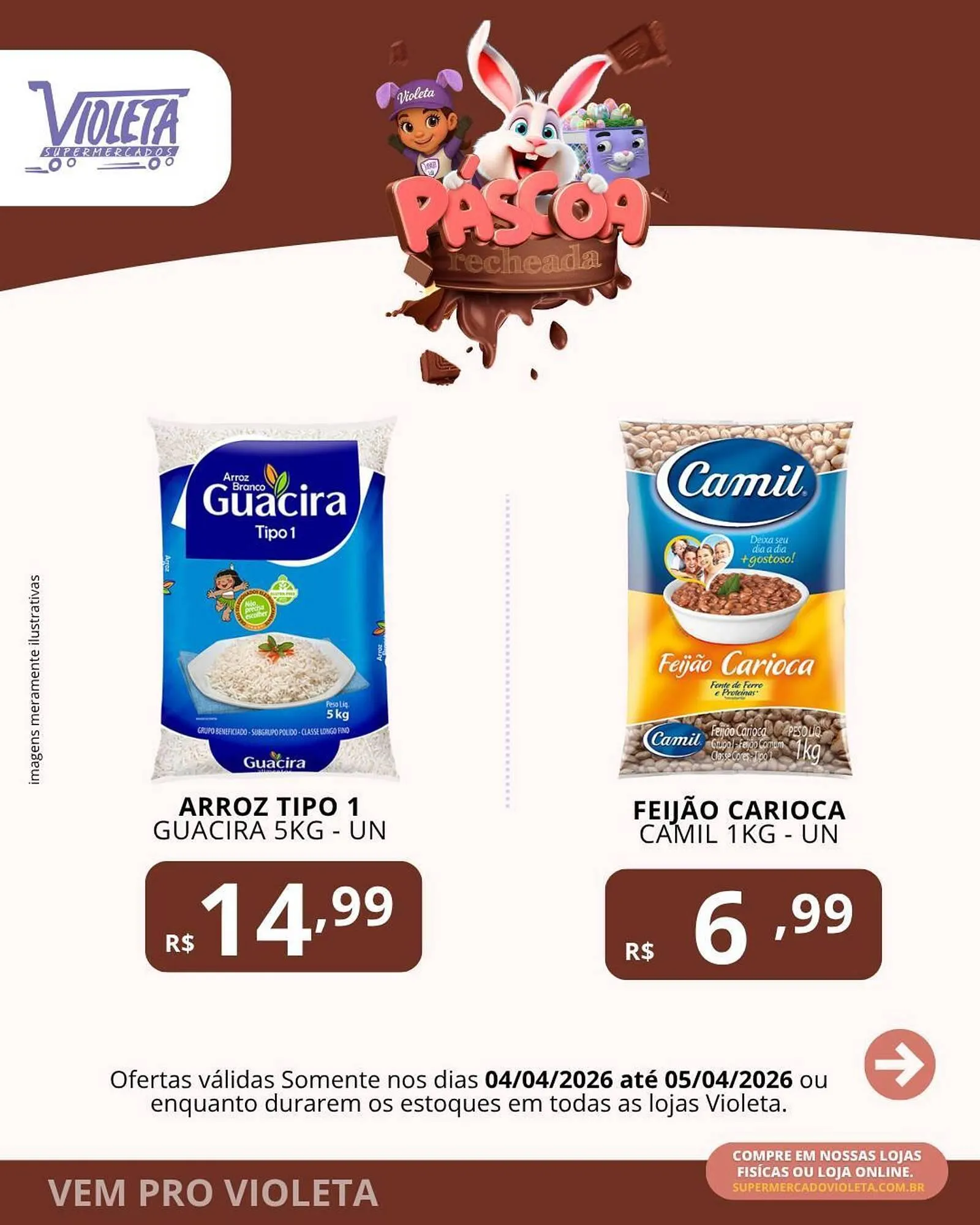 Encarte de Catálogo Violeta Supermercados 4 de abril até 5 de abril 2026 - Pagina 1