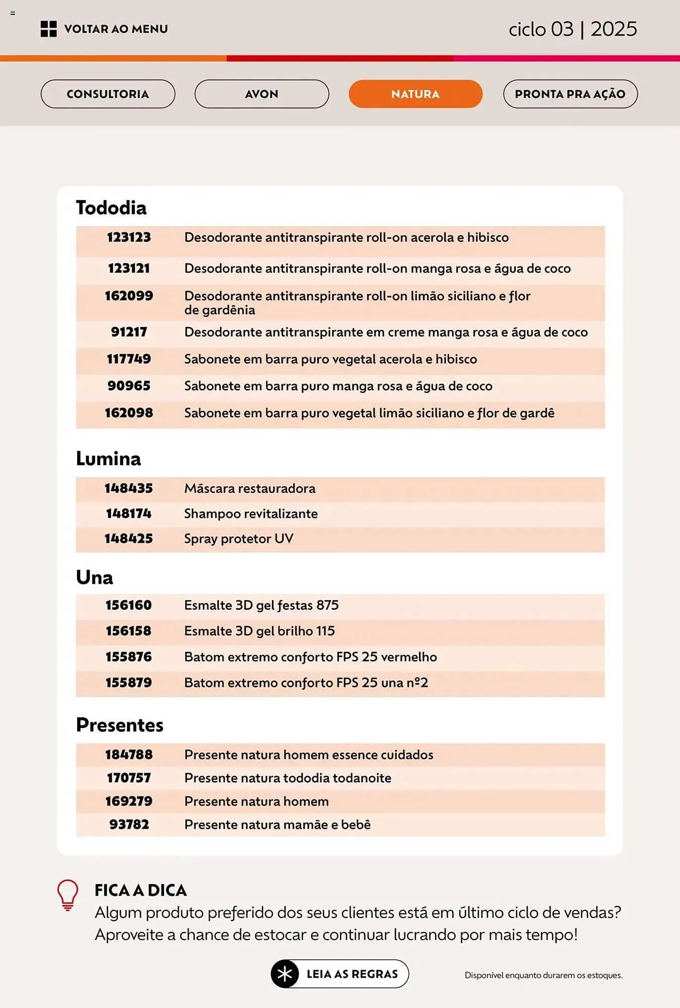 Encarte de Catálogo Avon 17 de janeiro até 17 de fevereiro 2025 - Pagina 99