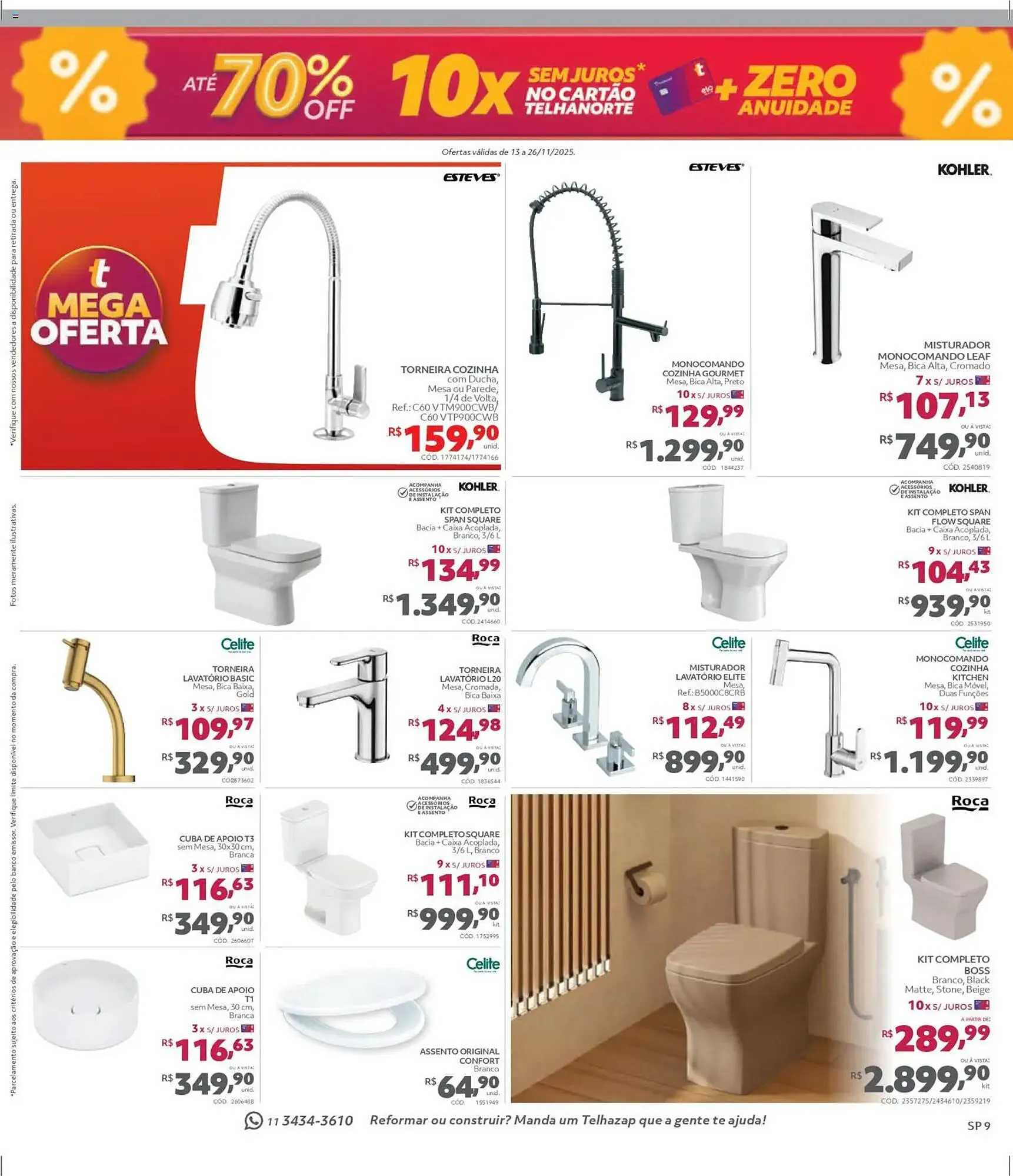 Encarte de Catálogo Telhanorte 13 de novembro até 27 de novembro 2025 - Pagina 9