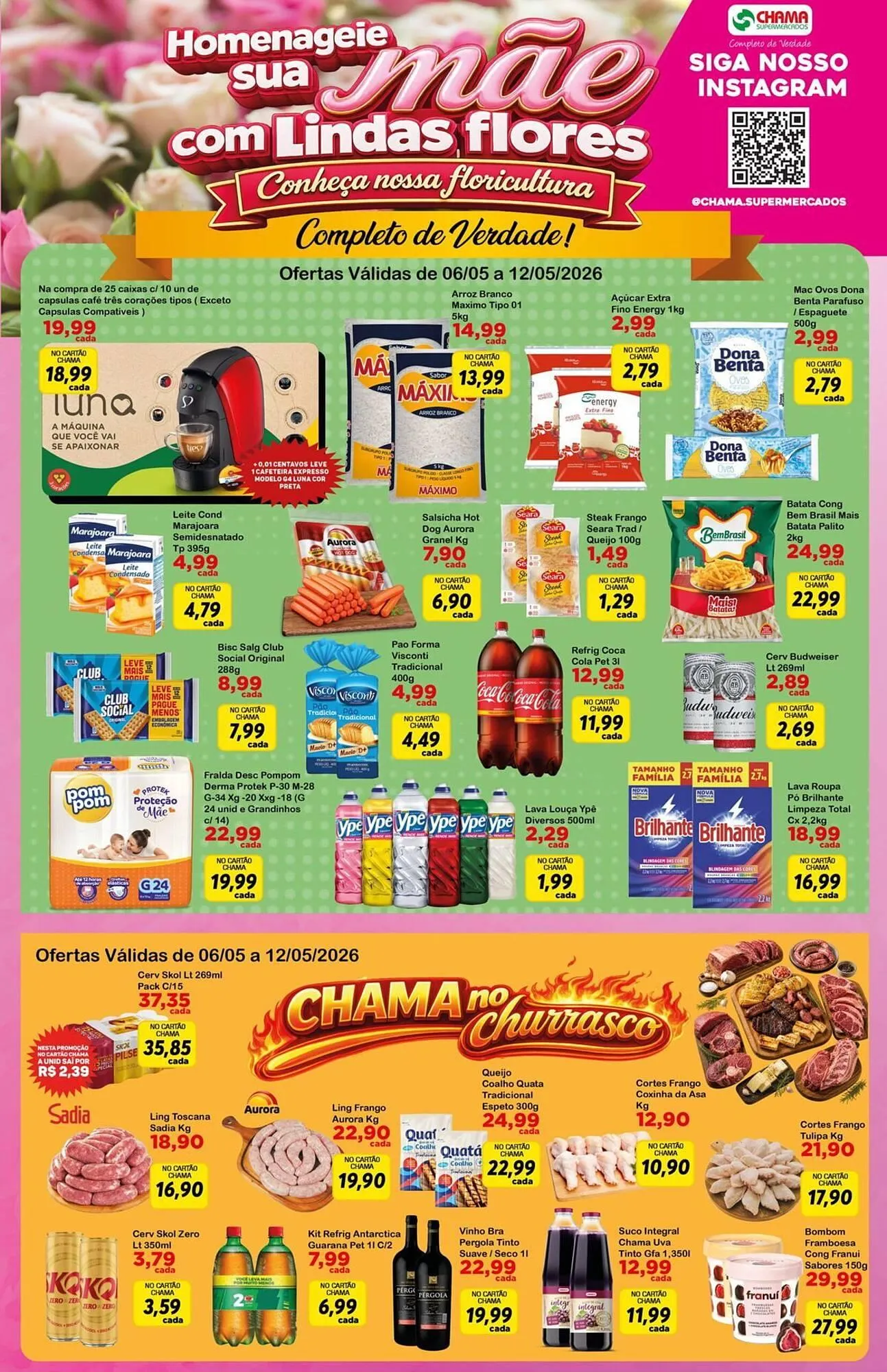 Encarte de Catálogo Chama Supermercados 6 de maio até 12 de maio 2026 - Pagina 1