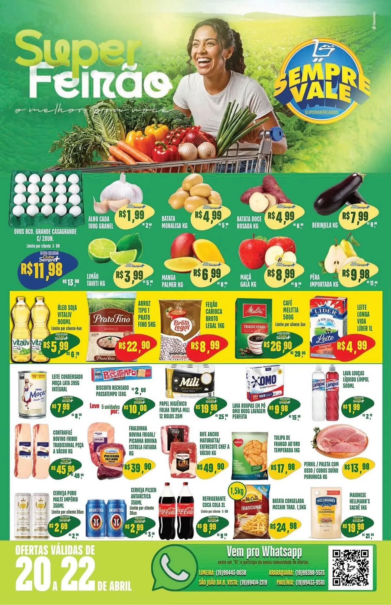 Encarte de Catálogo Sempre Vale Supermercados 20 de abril até 22 de abril 2026 - Pagina 1