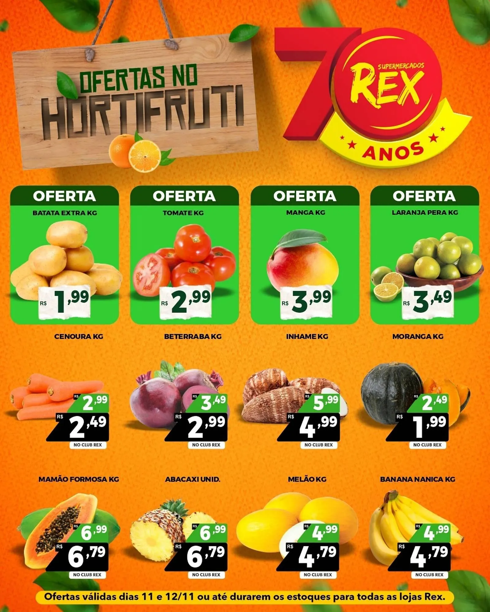 Encarte de Catálogo Supermercados Rex 11 de novembro até 12 de novembro 2025 - Pagina 1