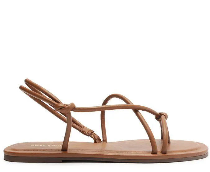 Sandália Rasteira Marrom Nó Essencial