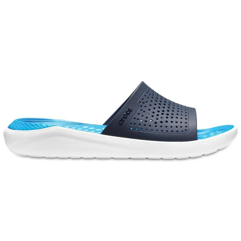 Chinelo Crocs LiteRide™ Slide NAVY/WHITE