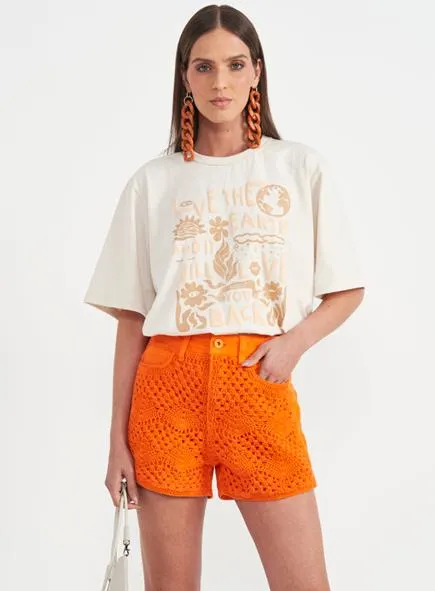 Camiseta Manga Curta Love The Earth