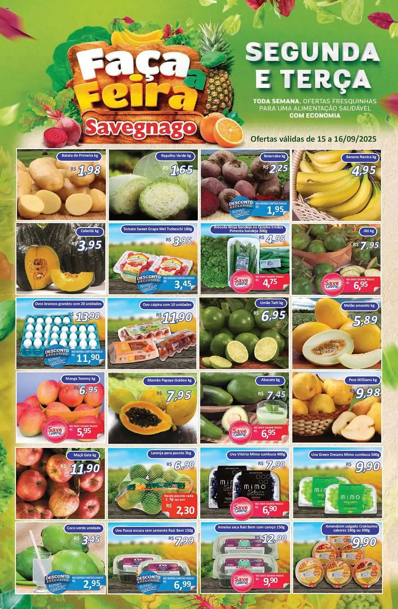 Encarte de Catálogo Supermercados Savegnago 15 de setembro até 16 de setembro 2025 - Pagina 1