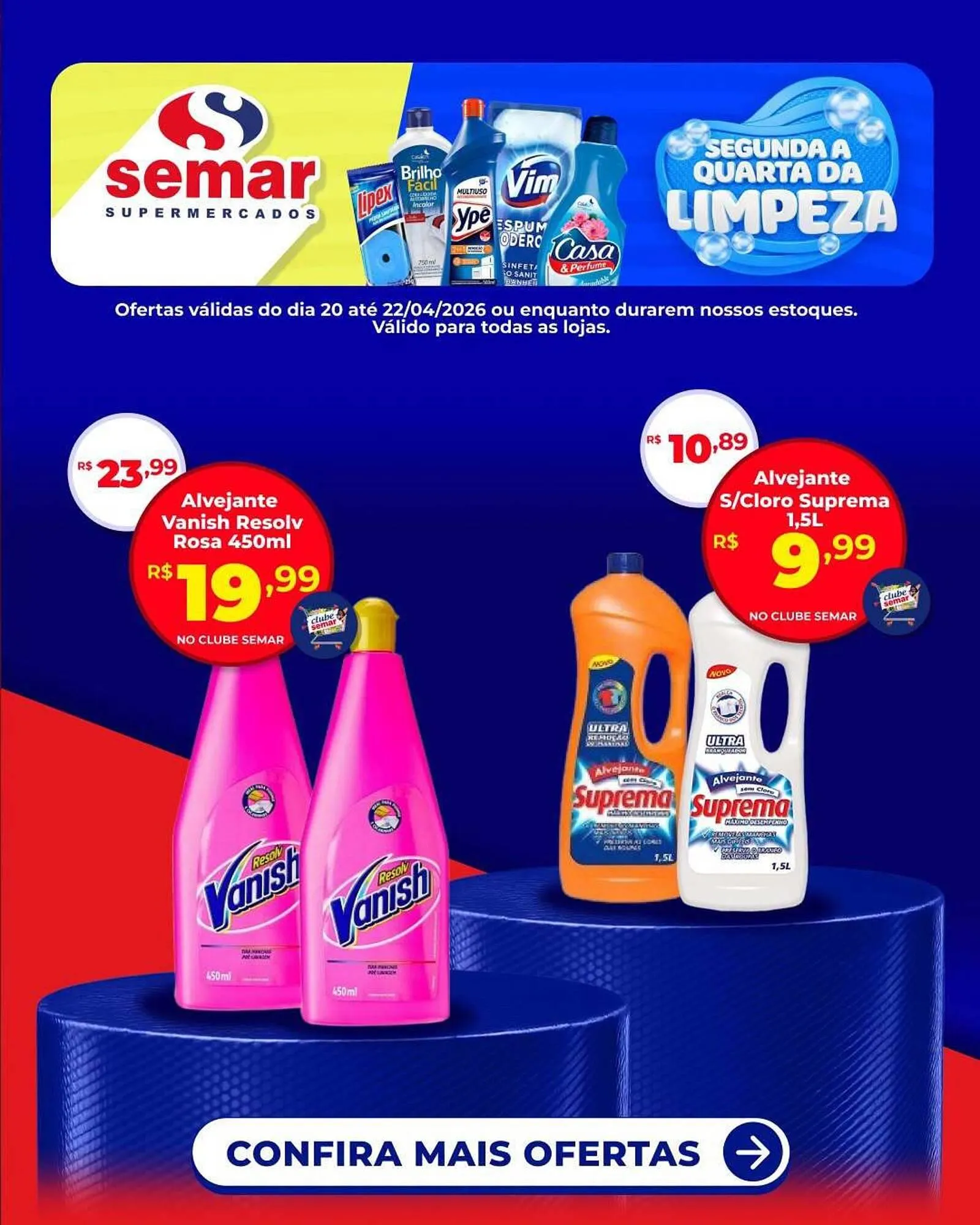 Encarte de Folheto Semar Supermercado 20 de abril até 22 de abril 2026 - Pagina 1