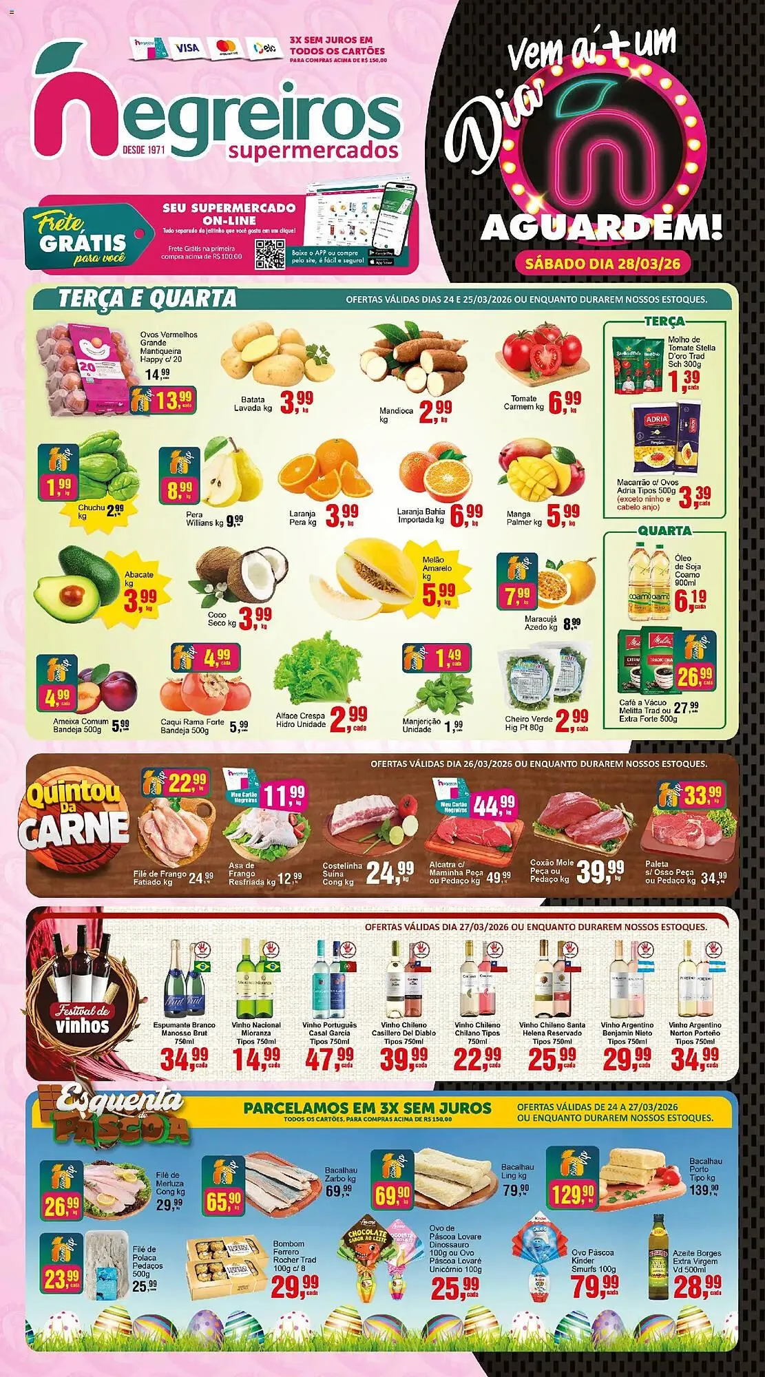Encarte de Folheto Negreiros 24 de março até 28 de março 2026 - Pagina 1