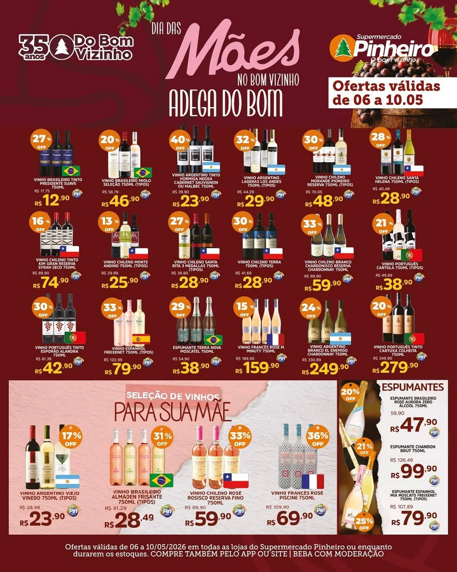 Encarte de Encarte Pinheiro Supermercado 6 de maio até 10 de maio 2026 - Pagina 1
