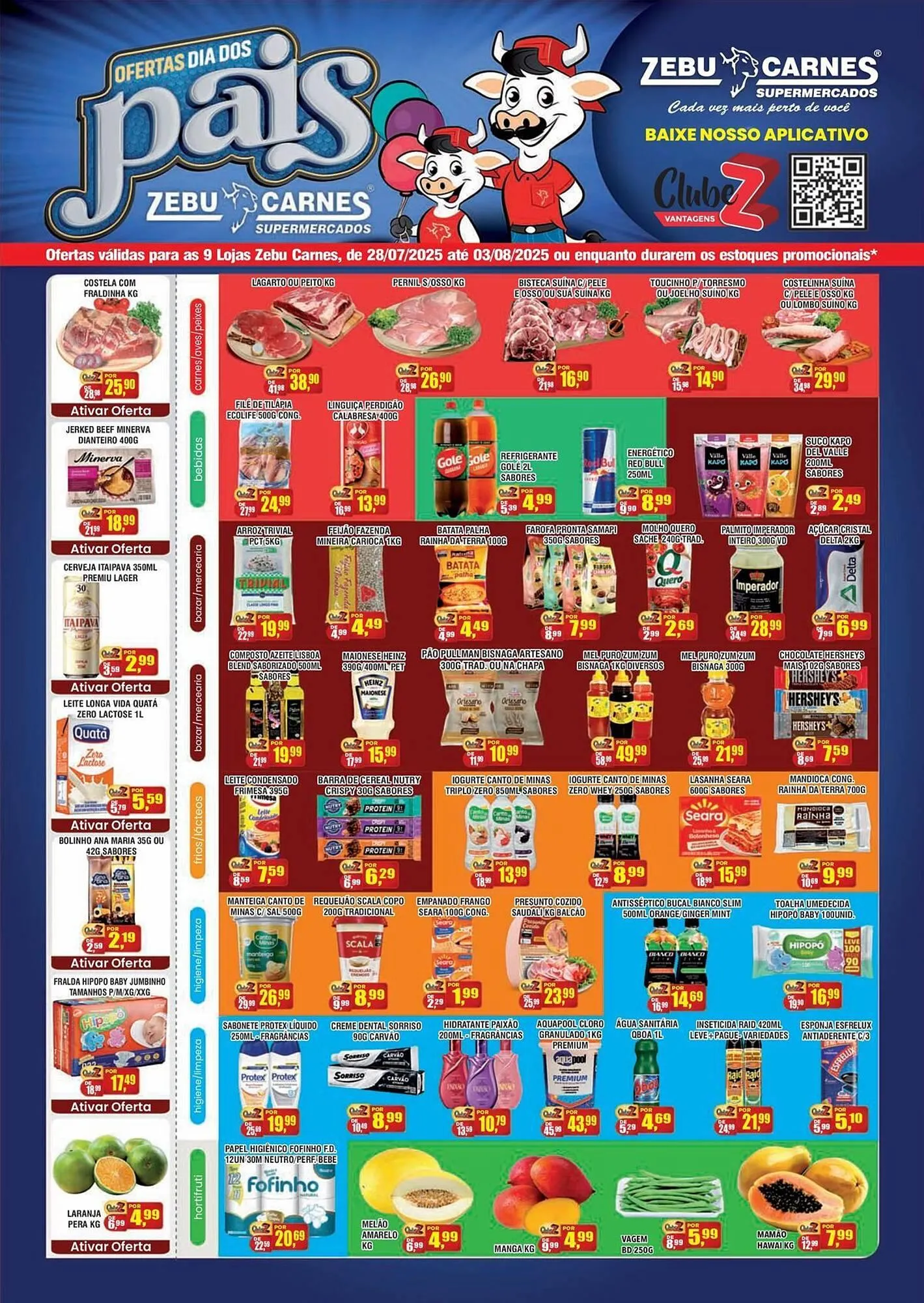Encarte de Catálogo Zebu Carnes Supermercados 28 de julho até 3 de agosto 2025 - Pagina 1