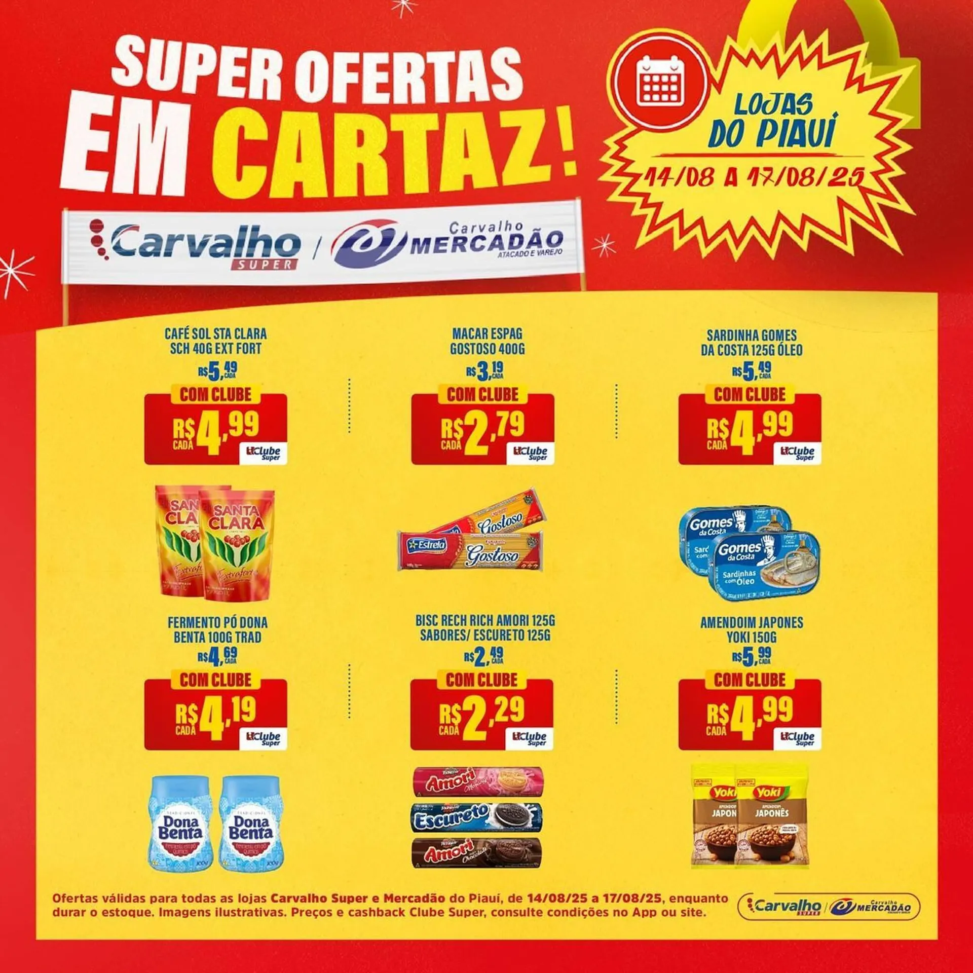 Encarte de Catálogo Carvalho Supermercado 14 de agosto até 17 de agosto 2025 - Pagina 1