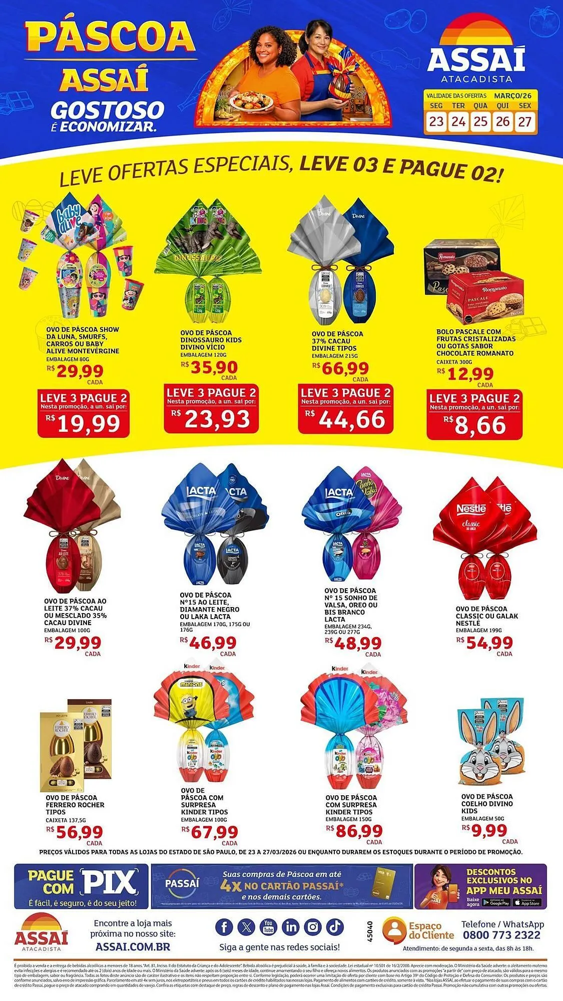 Encarte de Encarte Assaí Atacadista 23 de março até 27 de março 2026 - Pagina 1