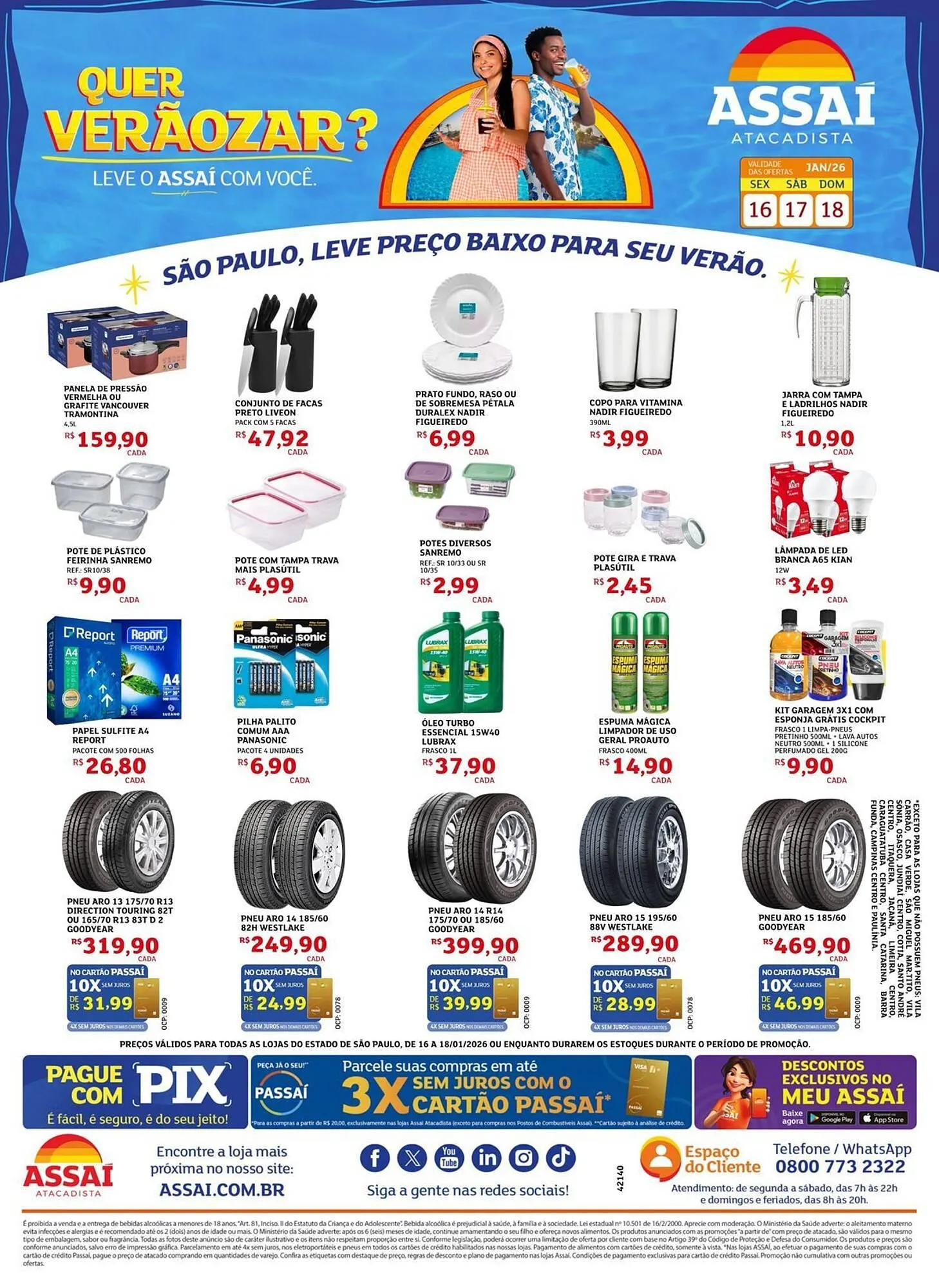 Encarte de Encarte Assaí Atacadista 16 de janeiro até 18 de janeiro 2026 - Pagina 1