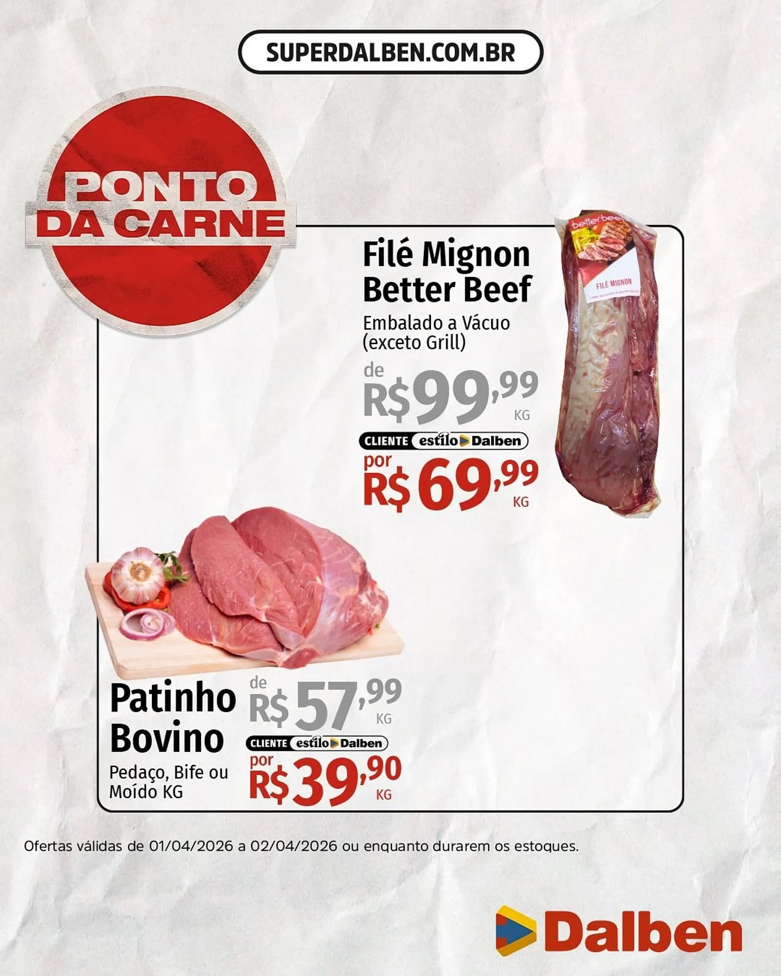Encarte de Catálogo Supermercado Dalben 1 de abril até 2 de abril 2026 - Pagina 1