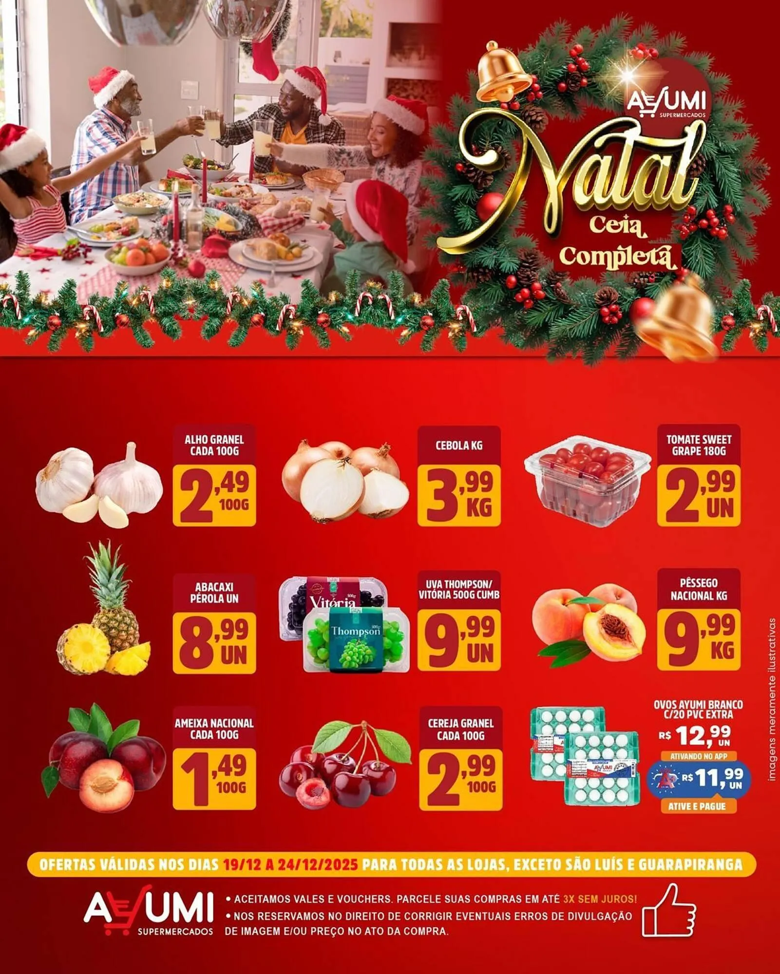 Encarte de Folheto Ayumi Supermercados 19 de dezembro até 24 de dezembro 2025 - Pagina 1