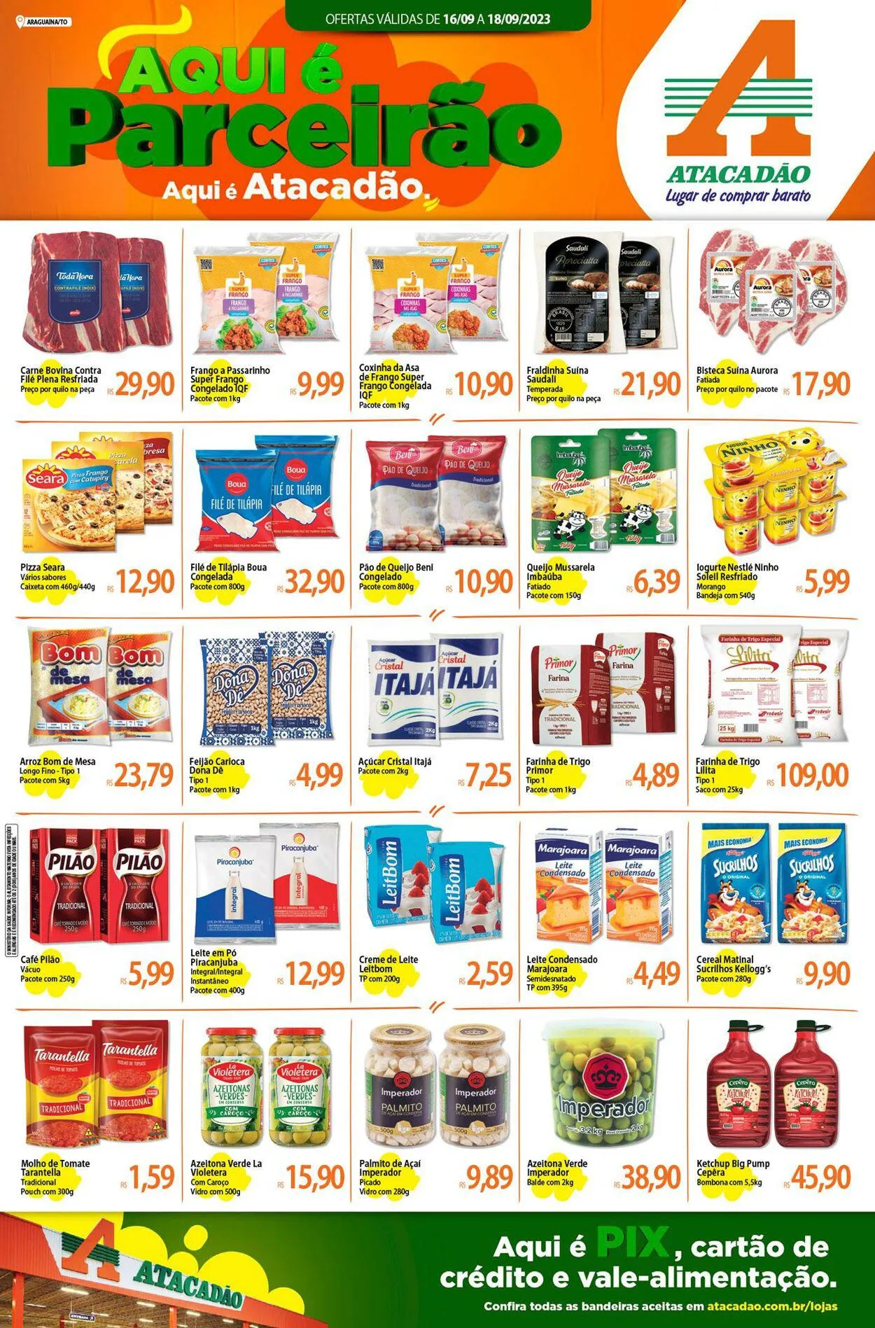 Encarte de Atacadão - TO - Araguaína 16 de setembro até 18 de setembro 2023 - Pagina 1