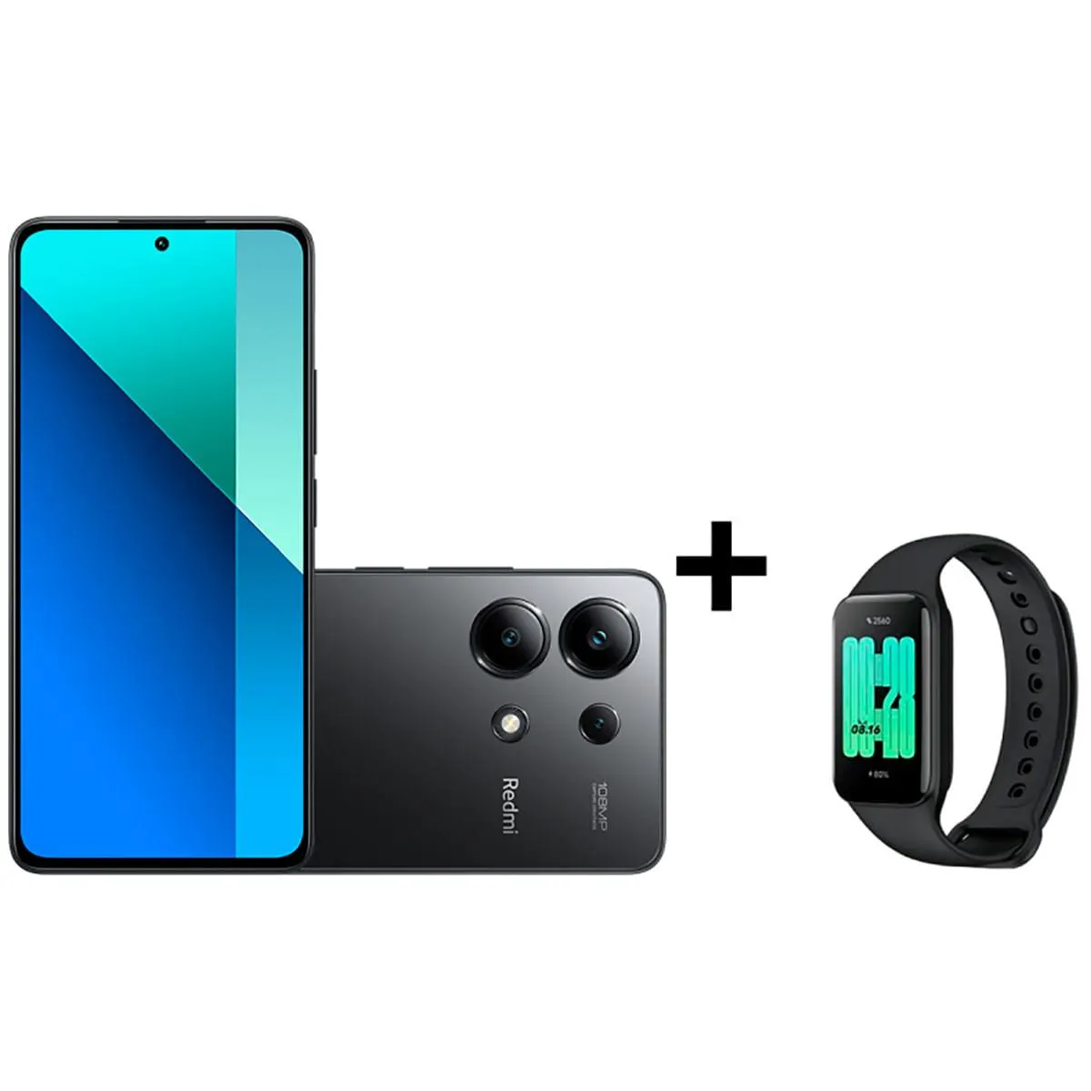 Smartphone Xiaomi Redmi Note 13 256GB Preto Tela 6.67" Câmera 108MP 8GB RAM Pulseira Inteligente Xiaomi