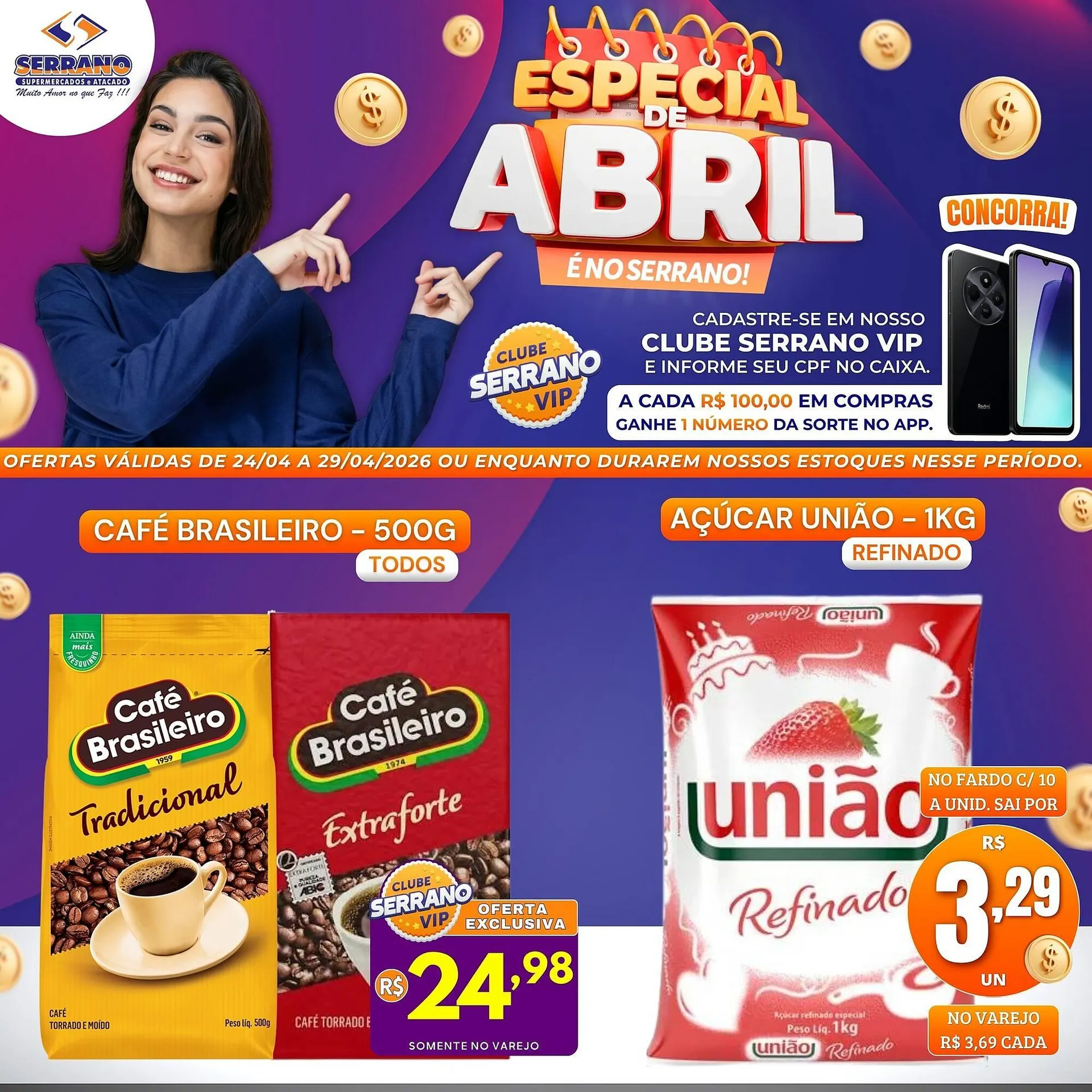 Encarte de Catálogo Serrano Supermercado 24 de abril até 29 de abril 2026 - Pagina 2