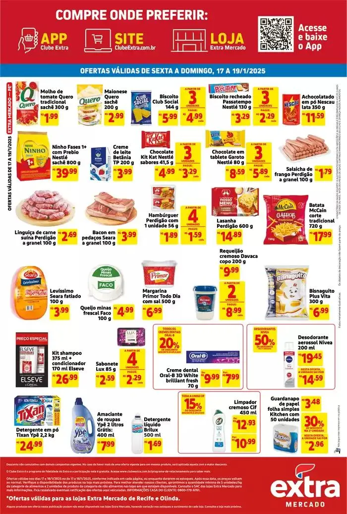Encarte de Folheto Mercado Extra 17 de janeiro até 19 de janeiro 2025 - Pagina 2