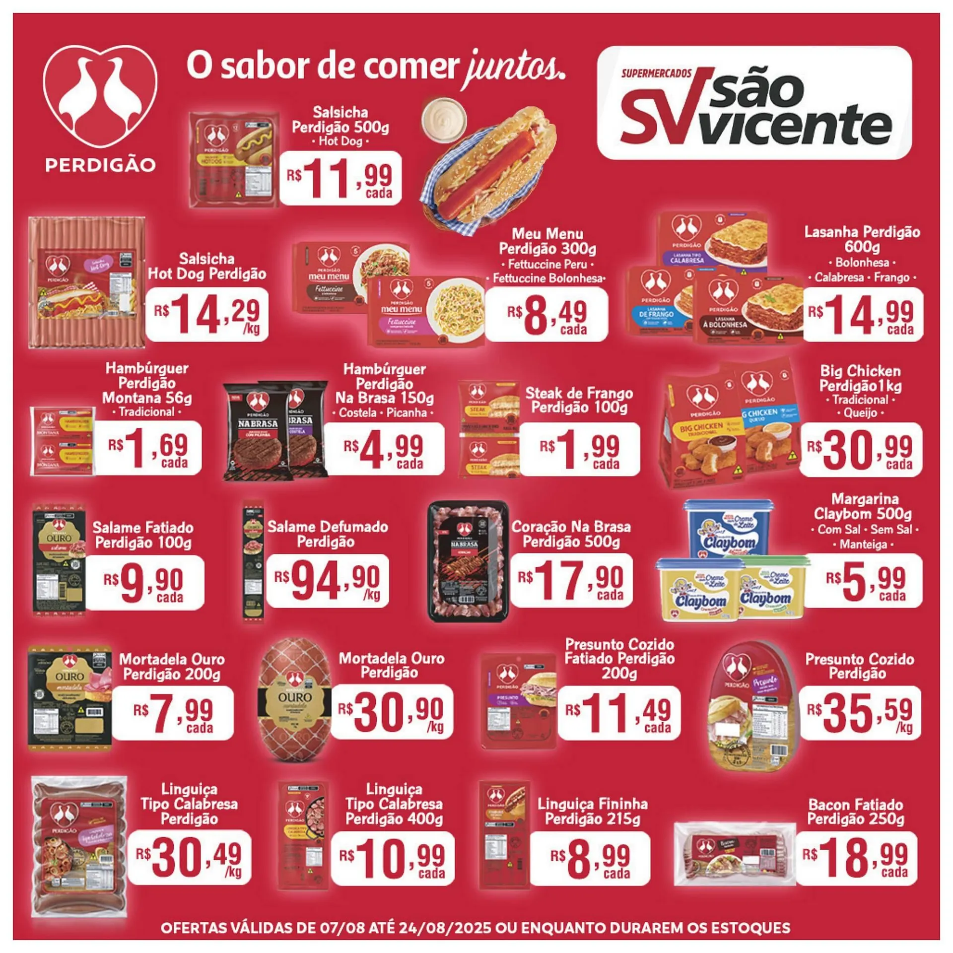 Encarte de Catálogo Supermercados São Vicente 14 de agosto até 24 de agosto 2025 - Pagina 1