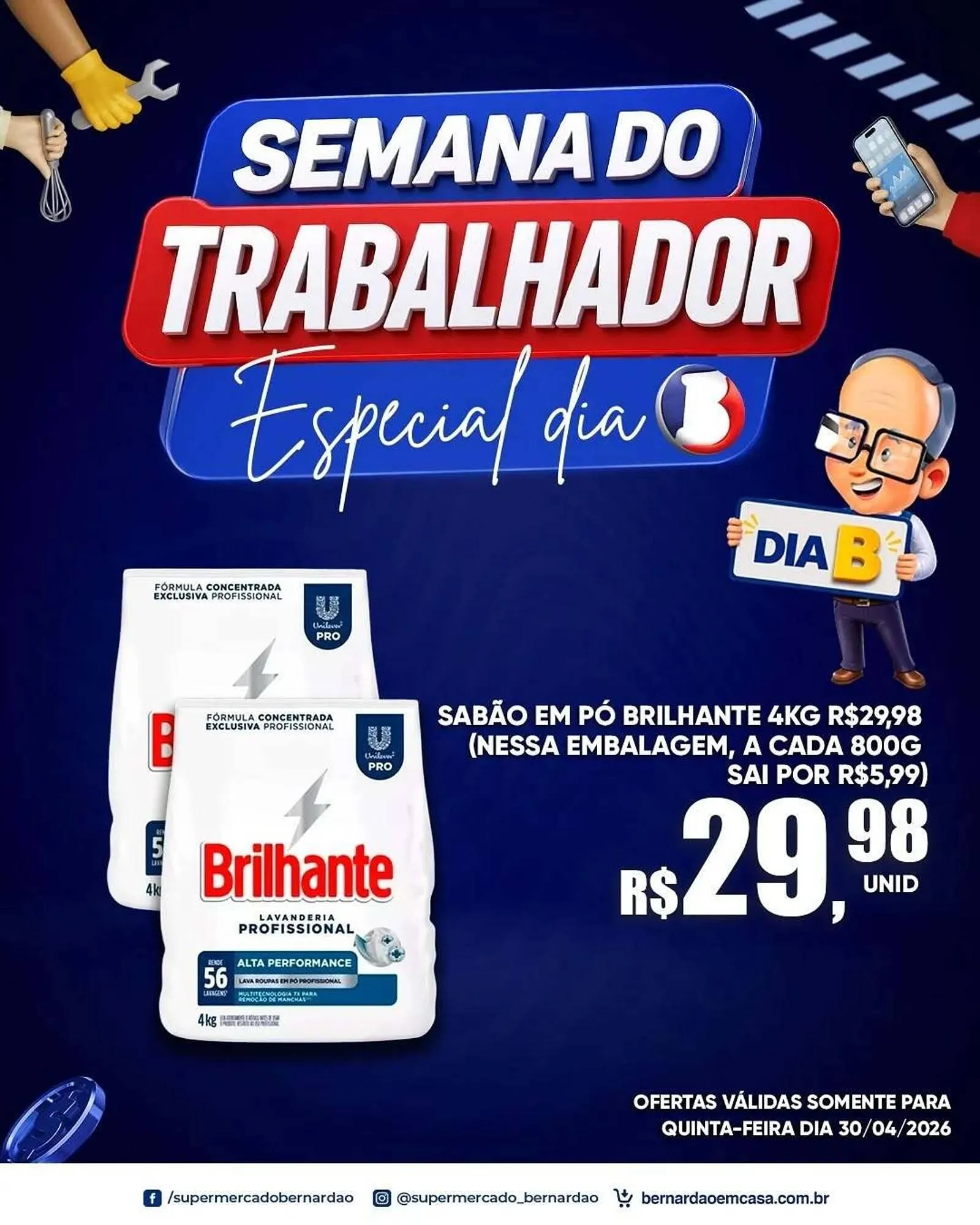 Encarte de Catálogo Supermercado Bernardão 30 de abril até 30 de abril 2026 - Pagina 3