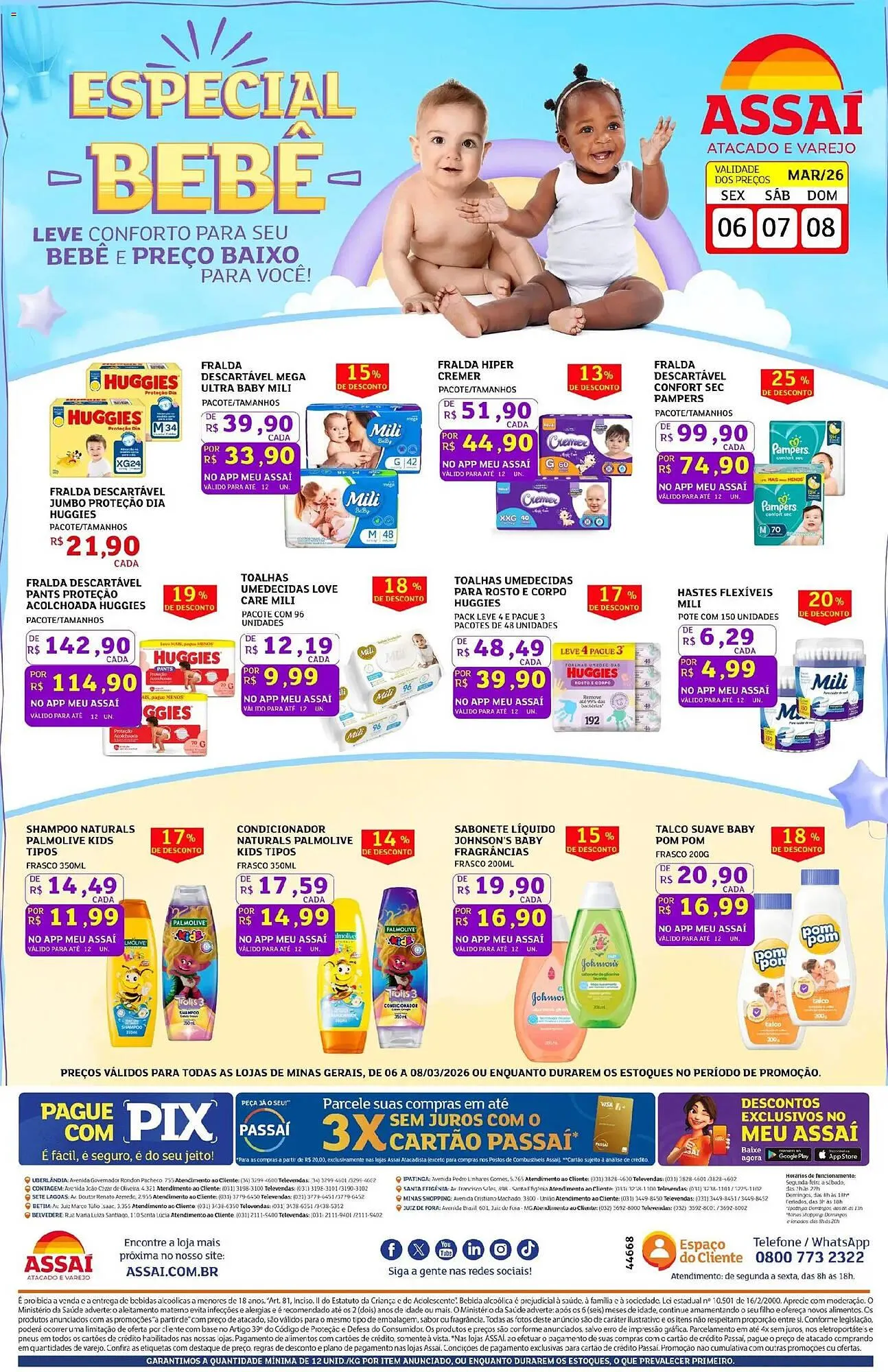 Encarte de Encarte Assaí Atacadista 6 de março até 8 de março 2026 - Pagina 1