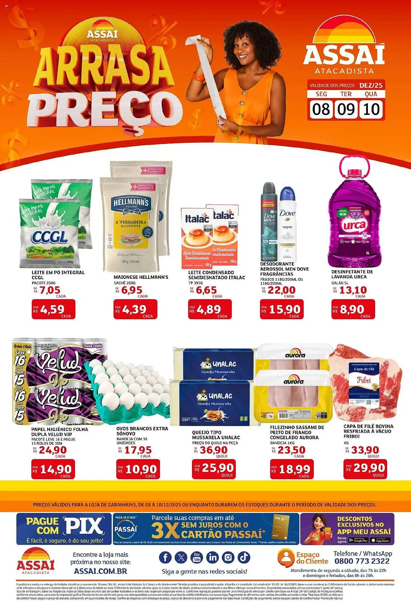 Encarte de Encarte Assaí Atacadista 8 de dezembro até 10 de dezembro 2025 - Pagina 1