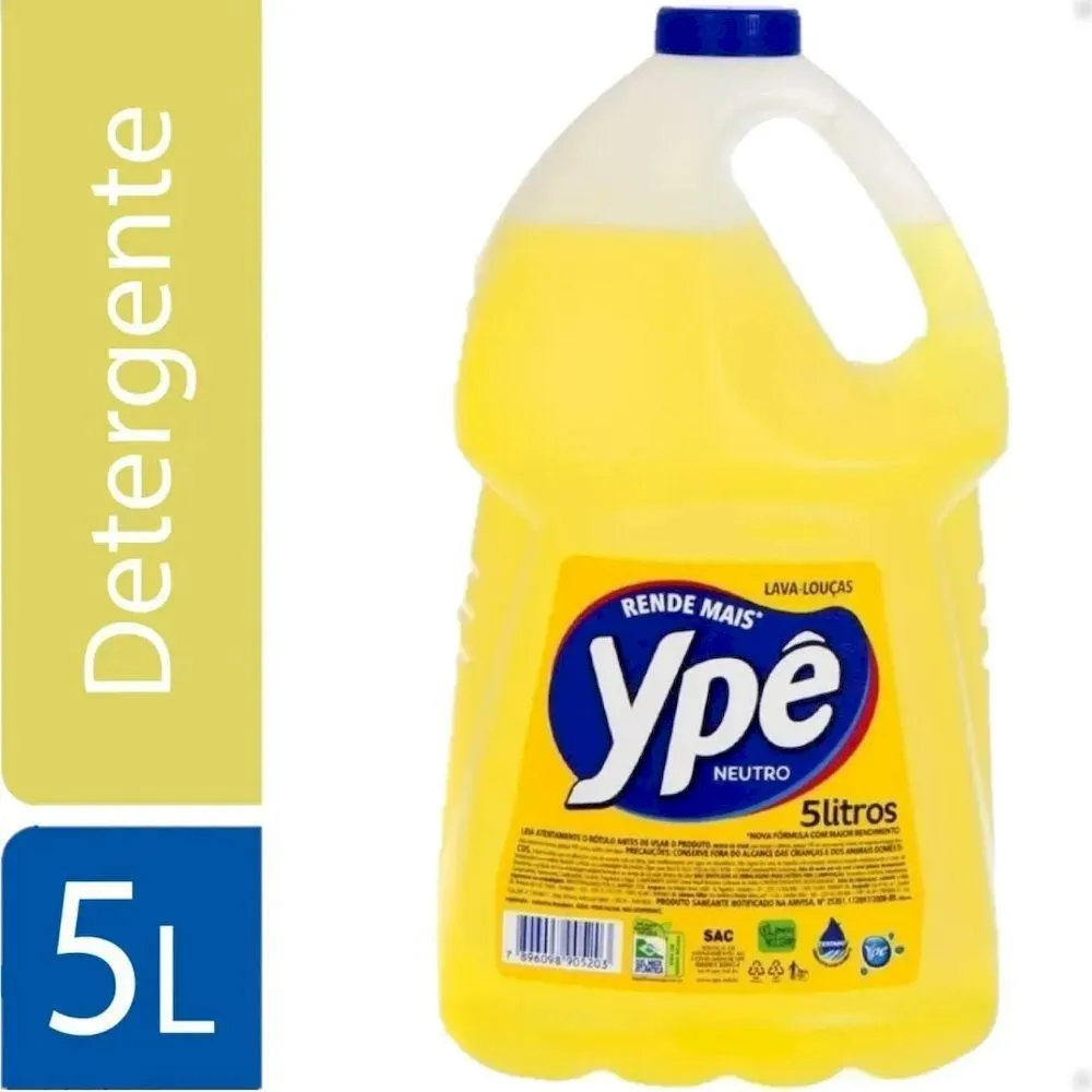 Detergente Líquido Neutro Galão 5 Litros - Ypê
