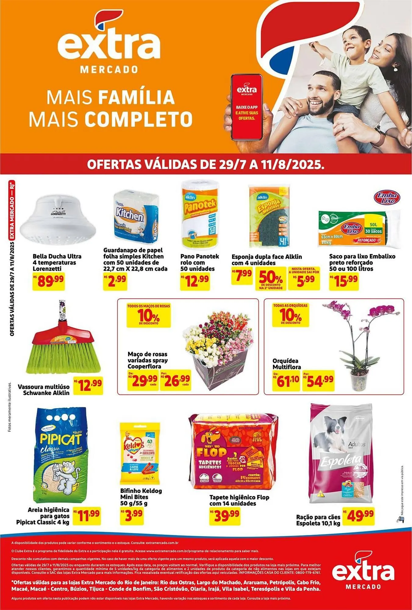 Encarte de Catálogo Mercado Extra 29 de julho até 11 de agosto 2025 - Pagina 1
