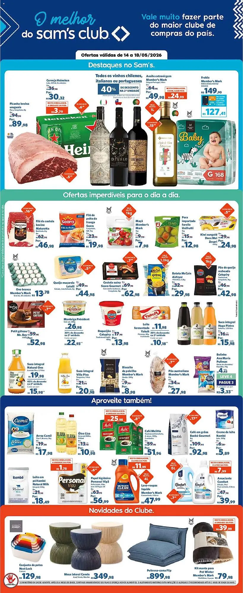 Encarte de Folheto Sam's Club 14 de maio até 18 de maio 2026 - Pagina 1