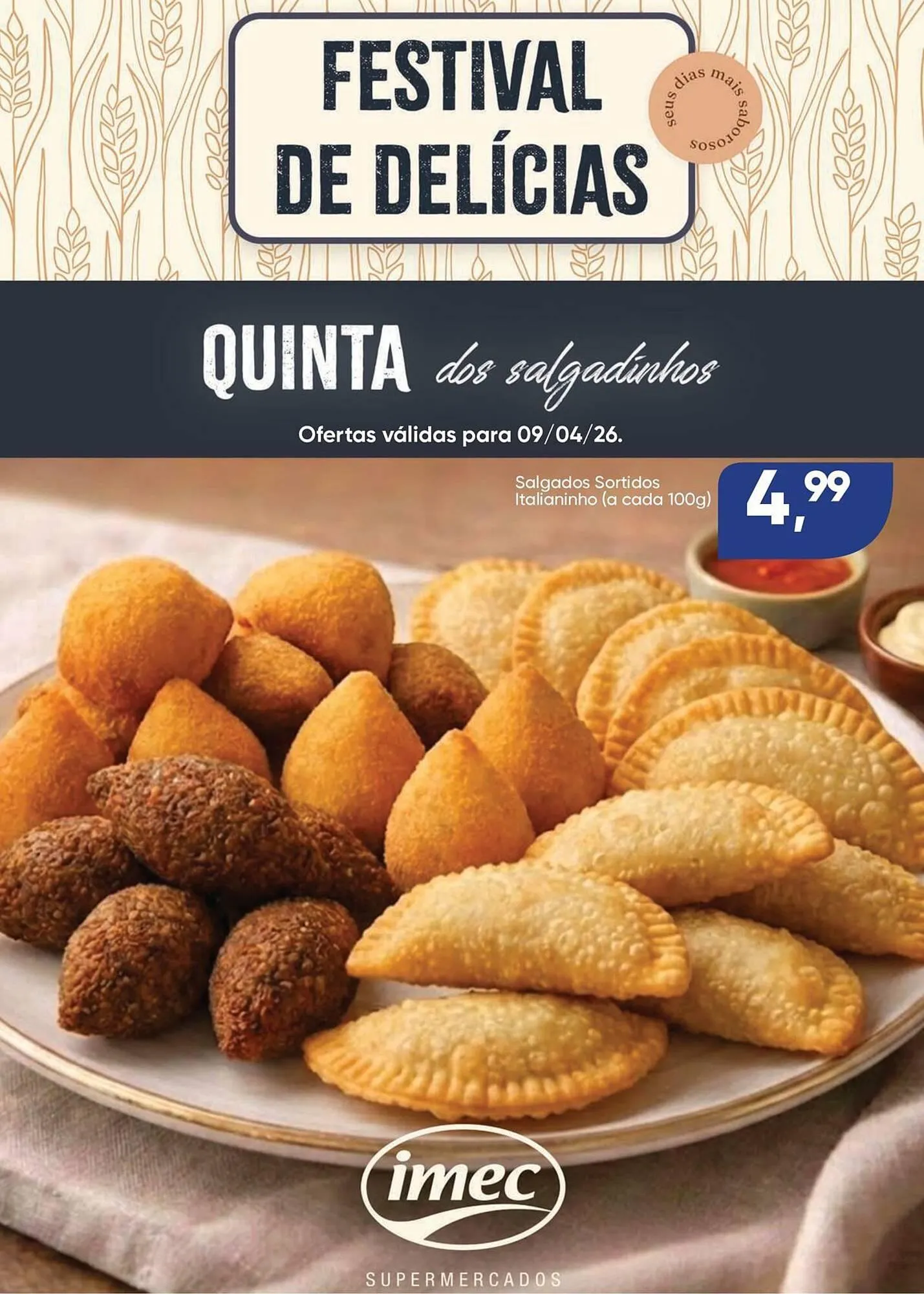 Encarte de Catálogo Imec Supermercados 9 de abril até 9 de abril 2026 - Pagina 1