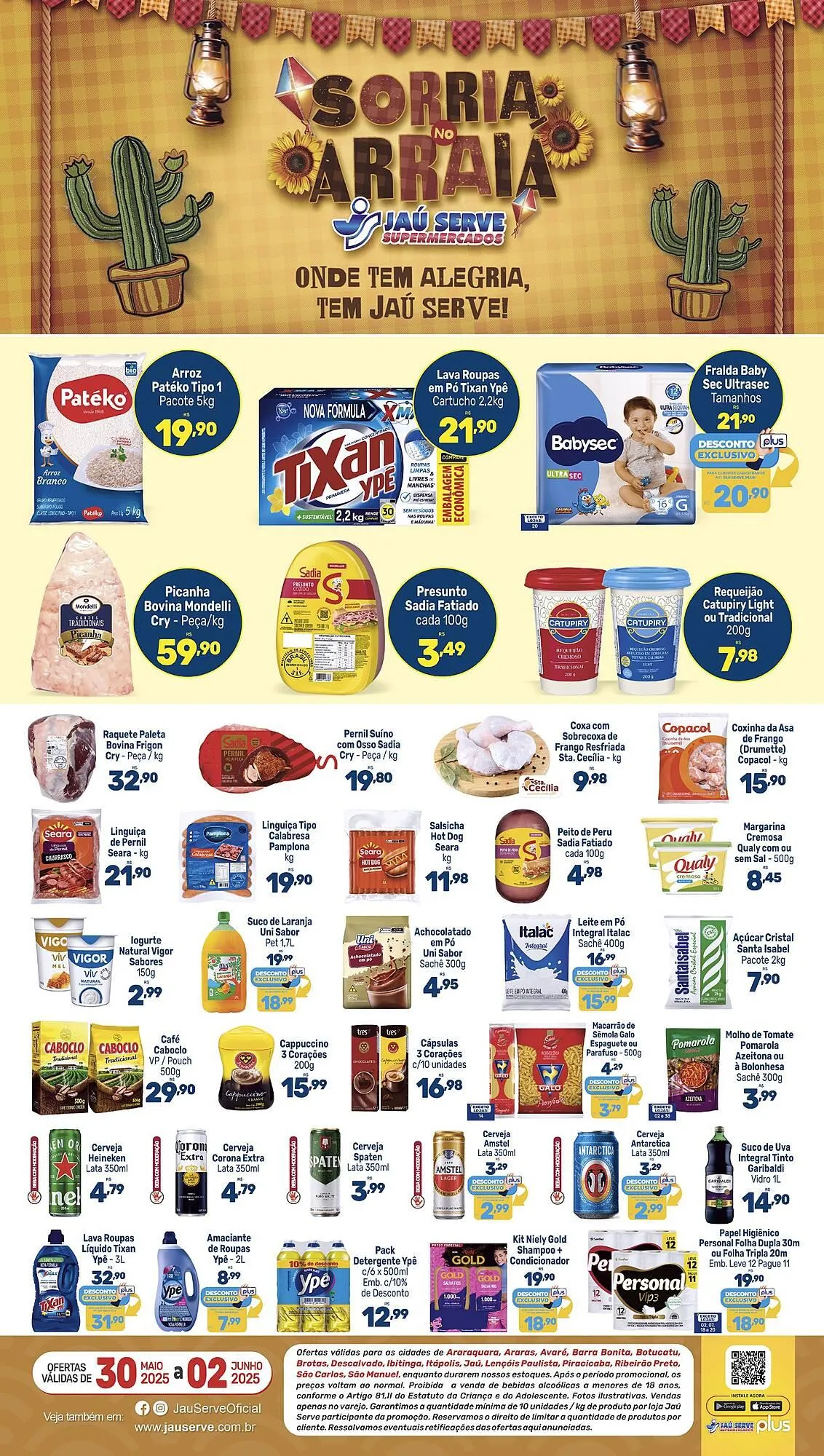 Encarte de Catálogo Supermercados Jau Serve 30 de maio até 2 de junho 2025 - Pagina 1
