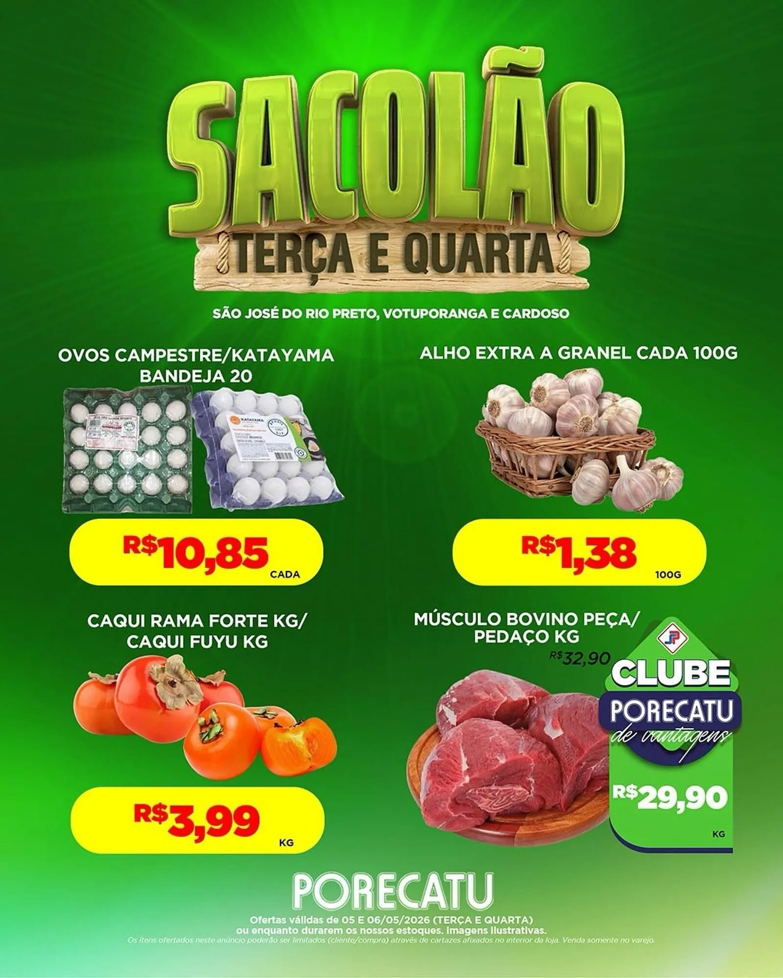 Encarte de Catálogo Supermercado Porecatu 5 de maio até 6 de maio 2026 - Pagina 1