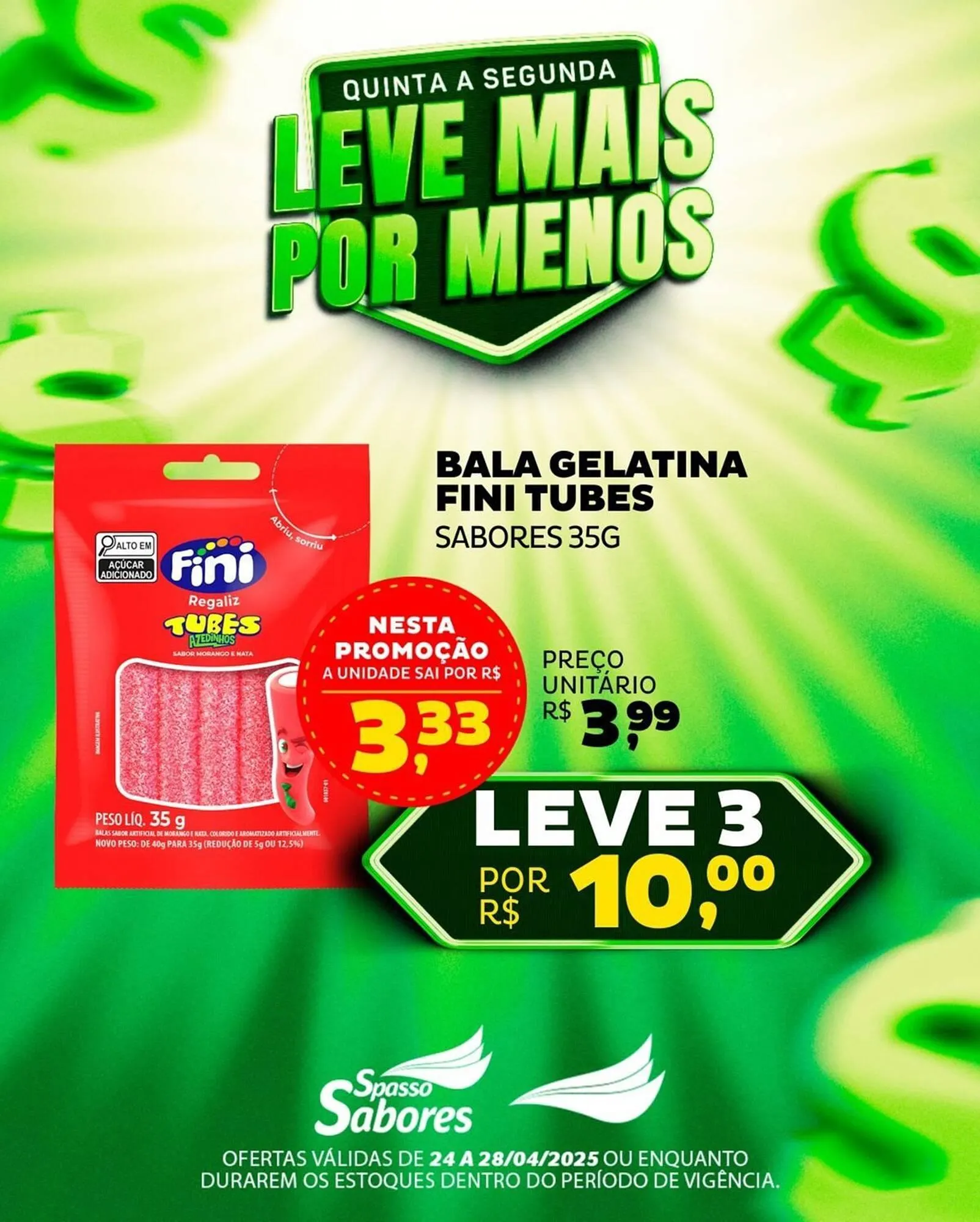 Encarte de Catálogo Spasso Sabores 24 de abril até 28 de abril 2025 - Pagina 1