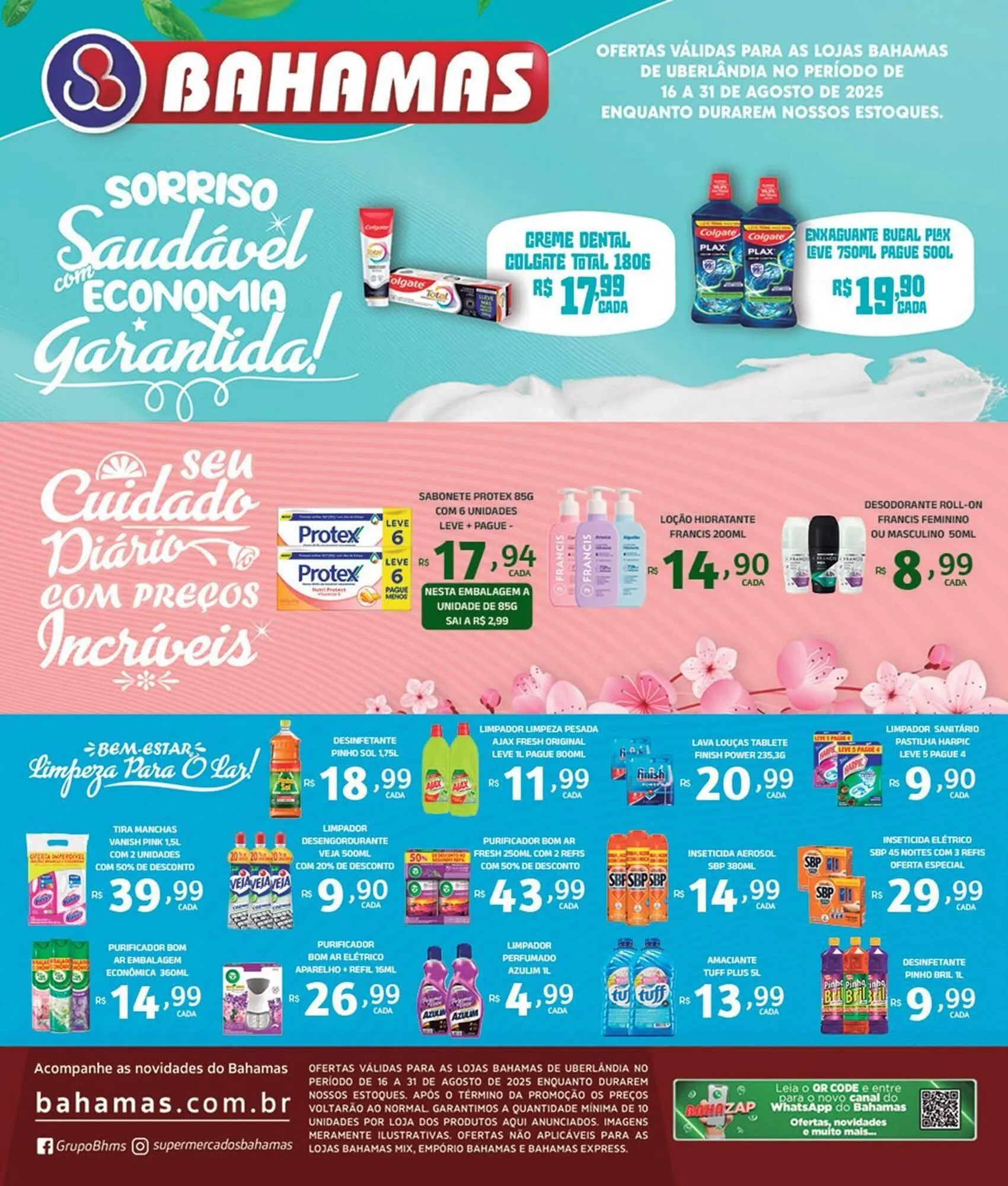 Encarte de Catálogo Bahamas Supermercados 18 de agosto até 31 de agosto 2025 - Pagina 1