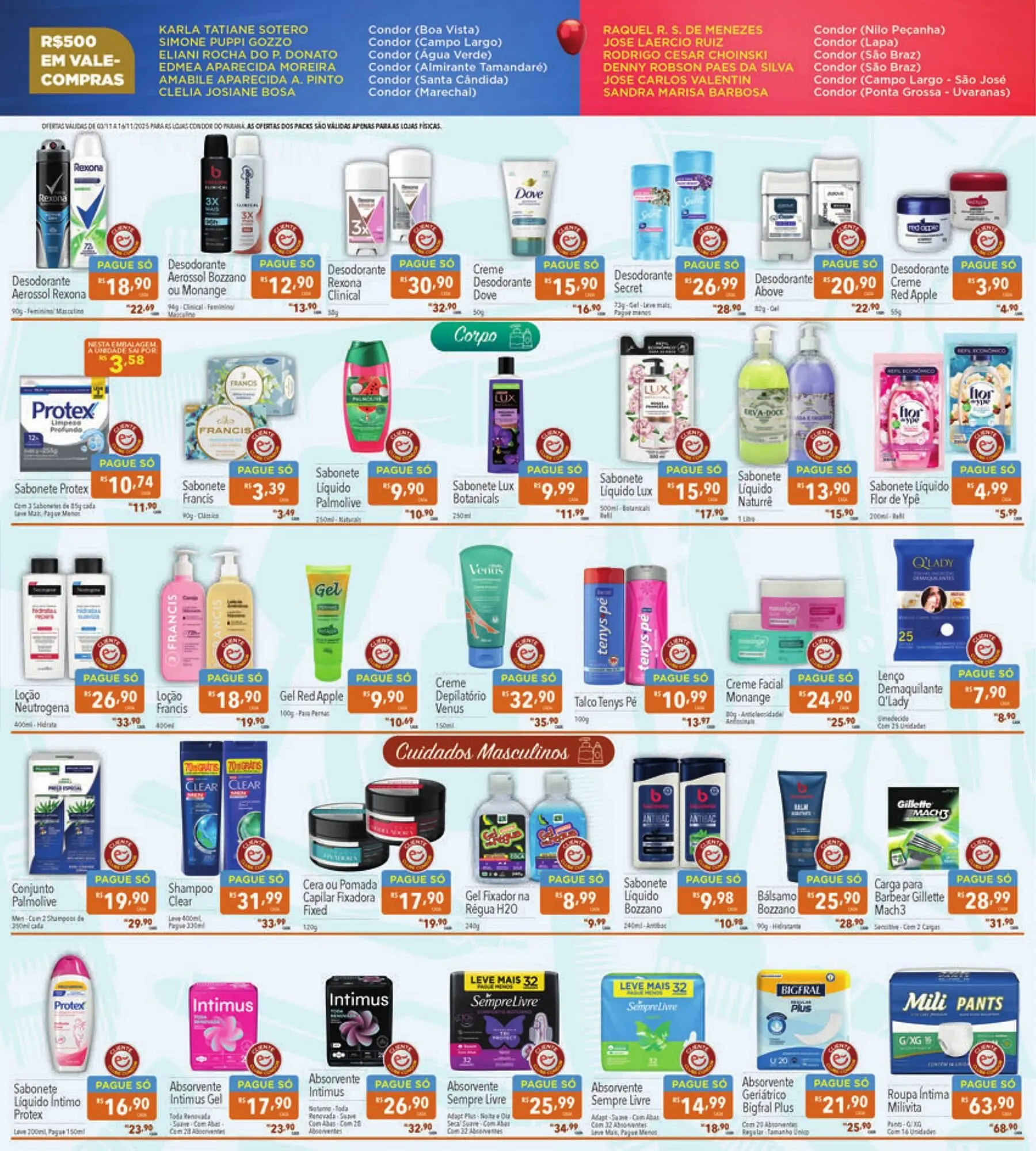 Encarte de Catálogo Supermercados Condor 3 de novembro até 16 de novembro 2025 - Pagina 23